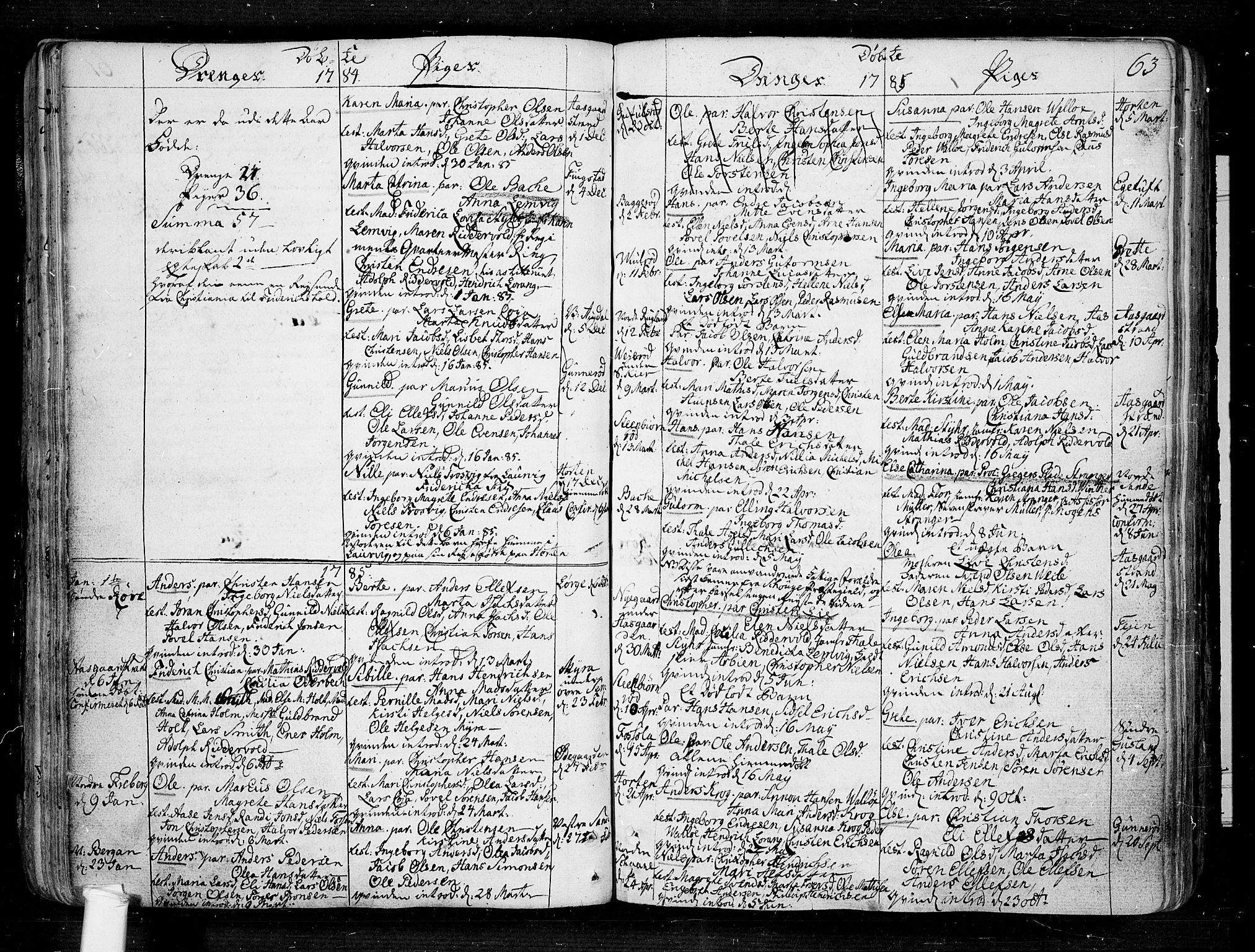 Borre kirkebøker, AV/SAKO-A-338/F/Fa/L0002: Parish register (official) no. I 2, 1752-1806, p. 63