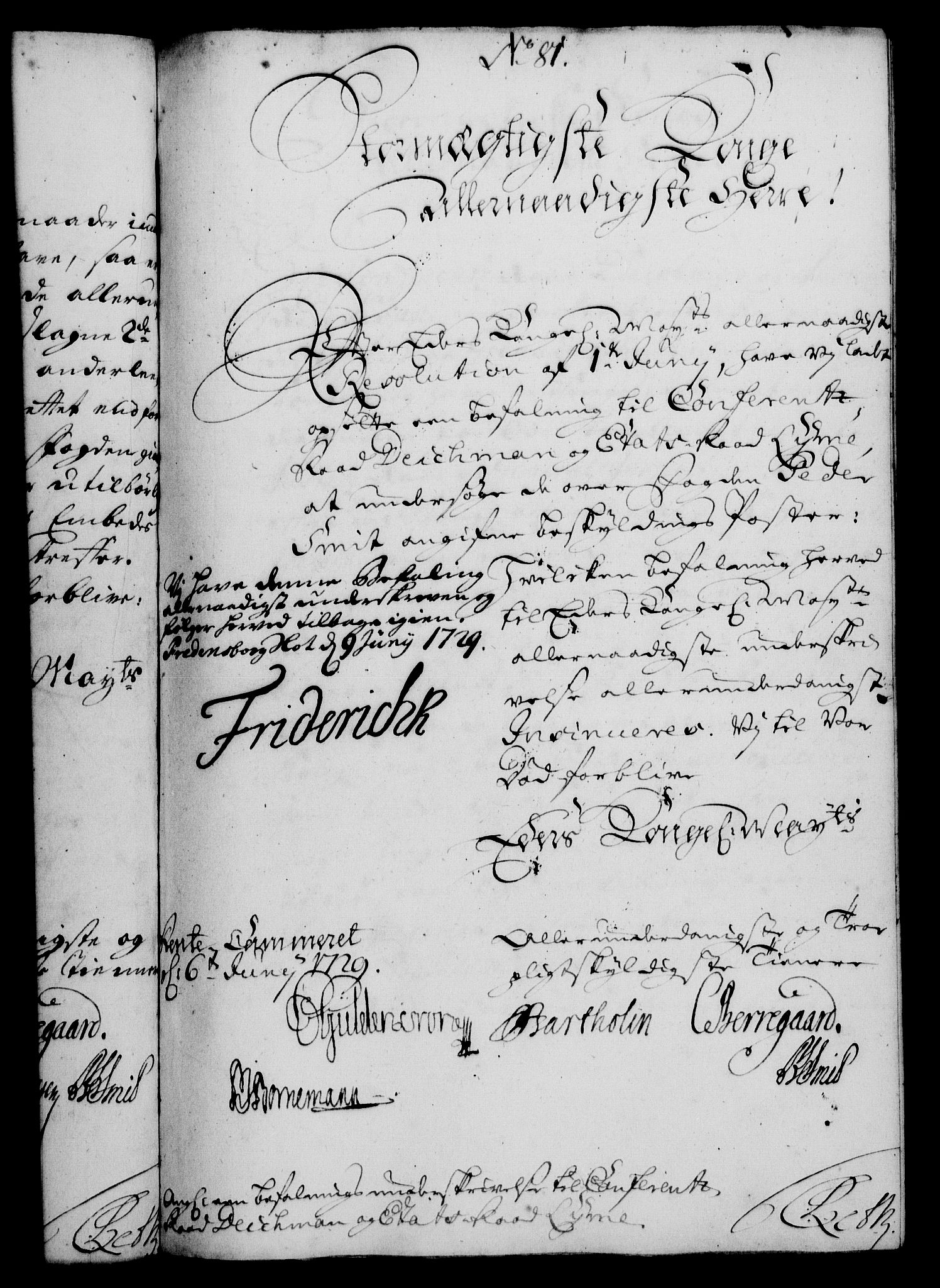 Rentekammeret, Kammerkanselliet, RA/EA-3111/G/Gf/Gfa/L0012: Norsk relasjons- og resolusjonsprotokoll (merket RK 52.12), 1729, p. 411