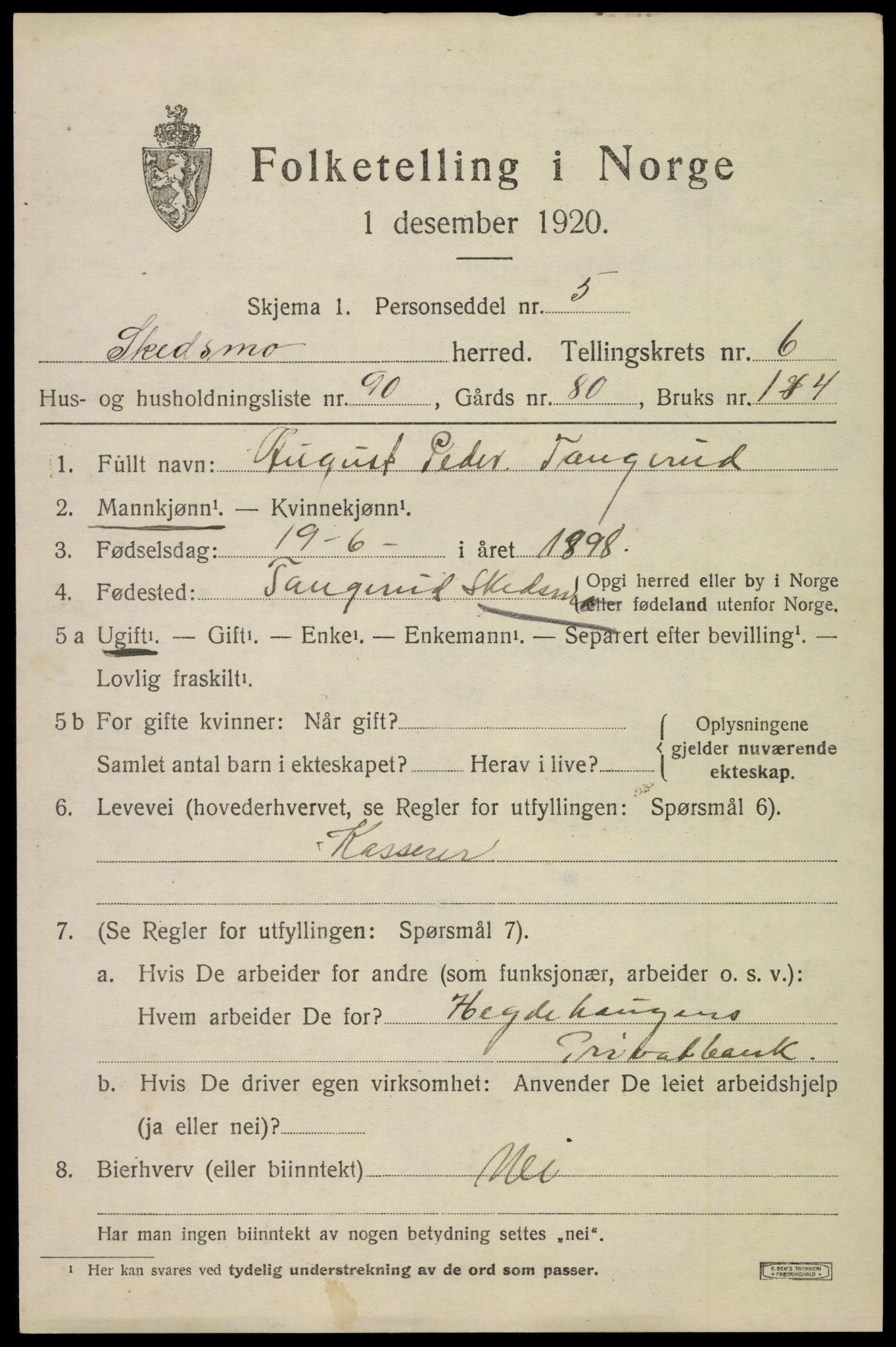 SAO, 1920 census for Skedsmo, 1920, p. 7159