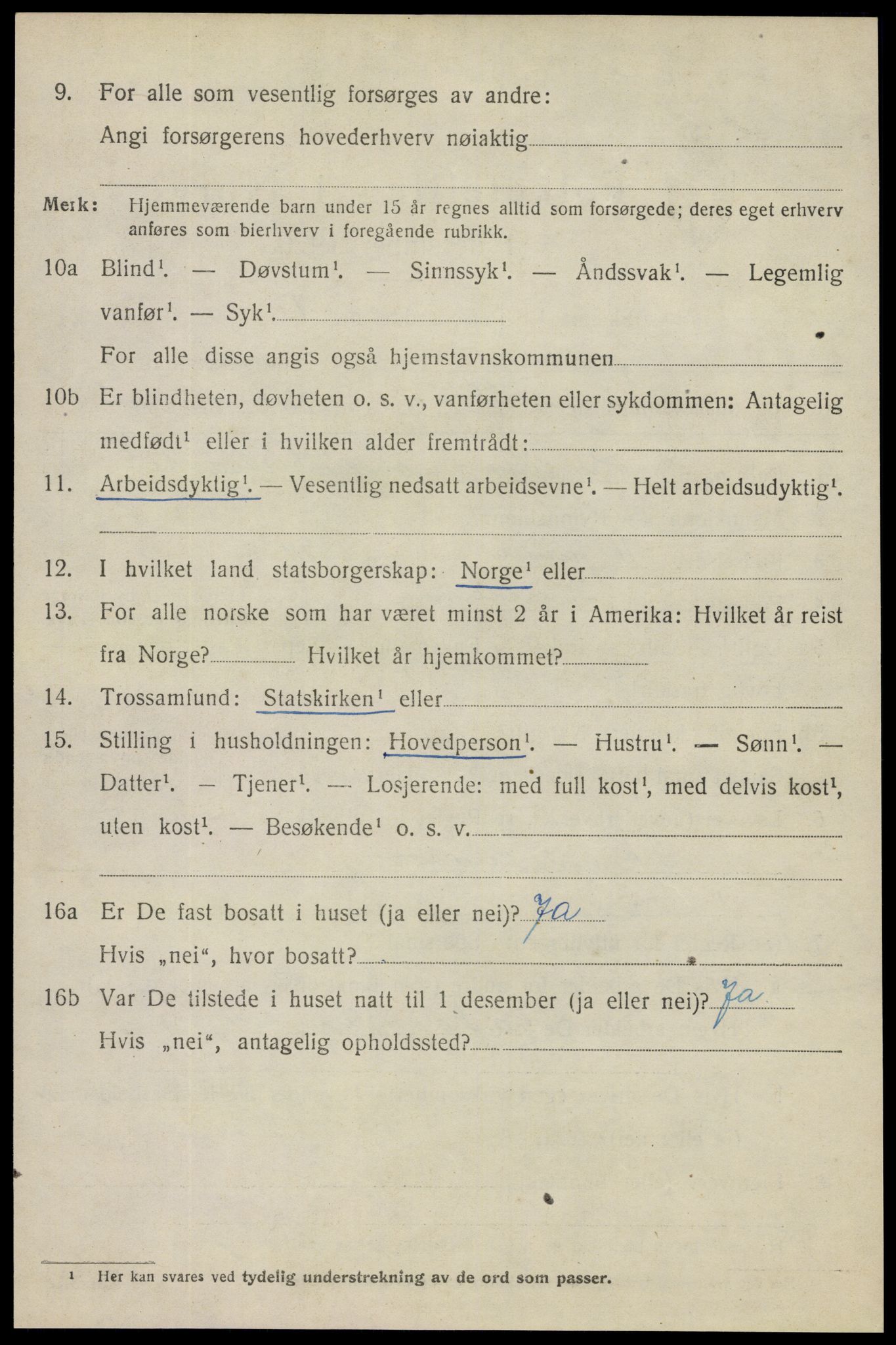 SAO, 1920 census for Spydeberg, 1920, p. 6468