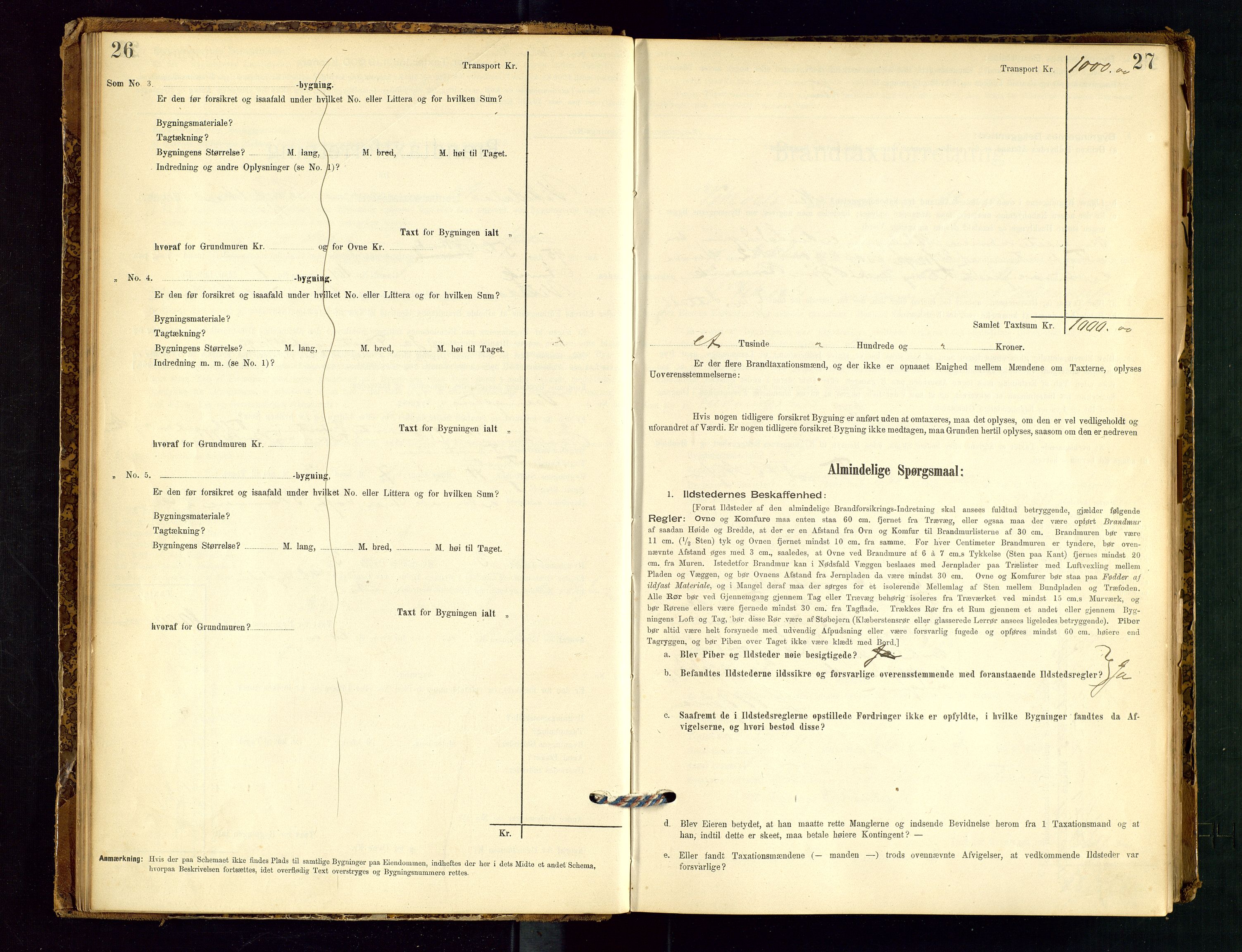 Vikedal lensmannskontor, AV/SAST-A-100179/Gob/L0004: Branntakstprotokoll, 1894-1952, p. 26-27