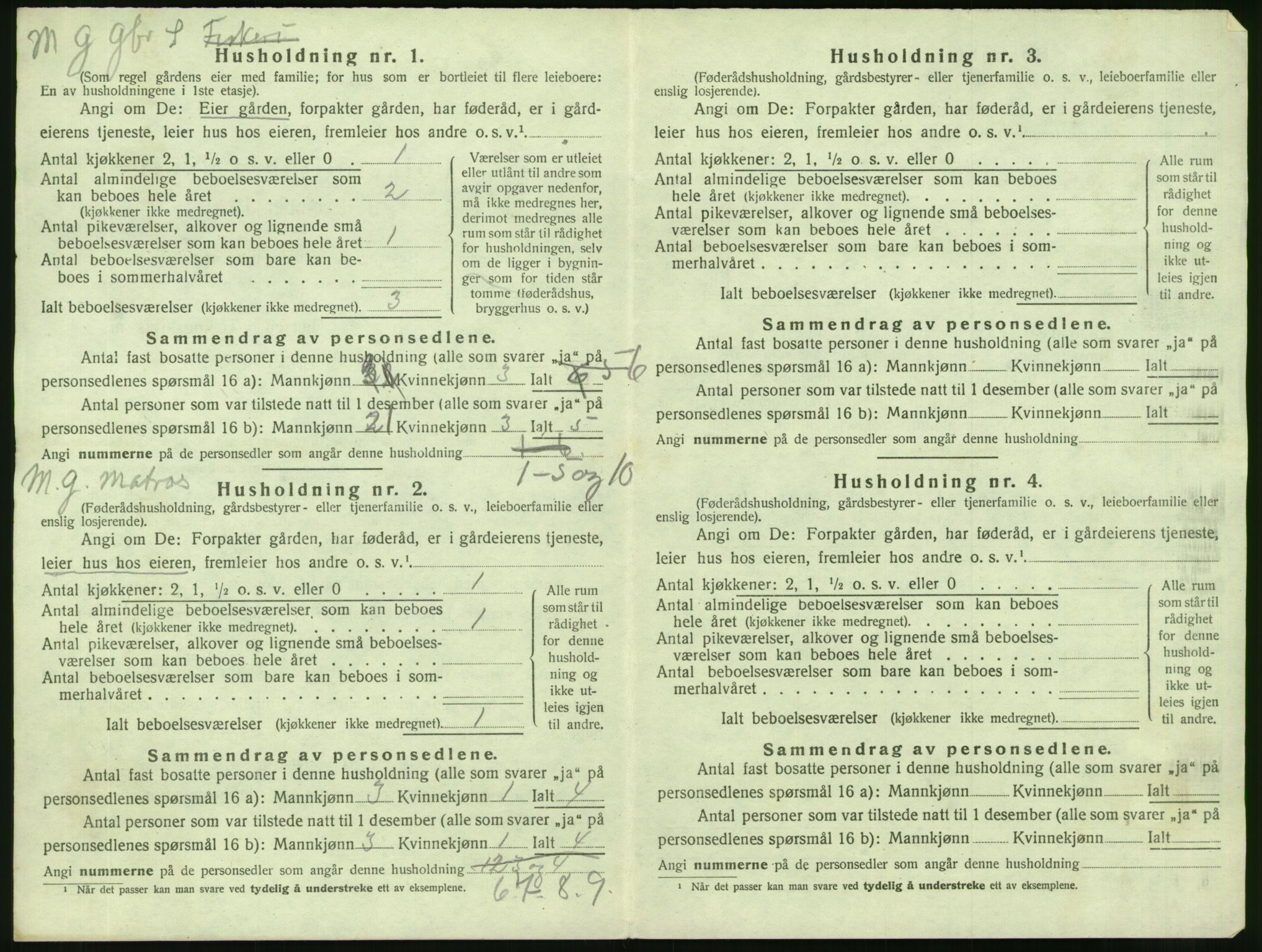 SAT, 1920 census for Gimsøy, 1920, p. 582