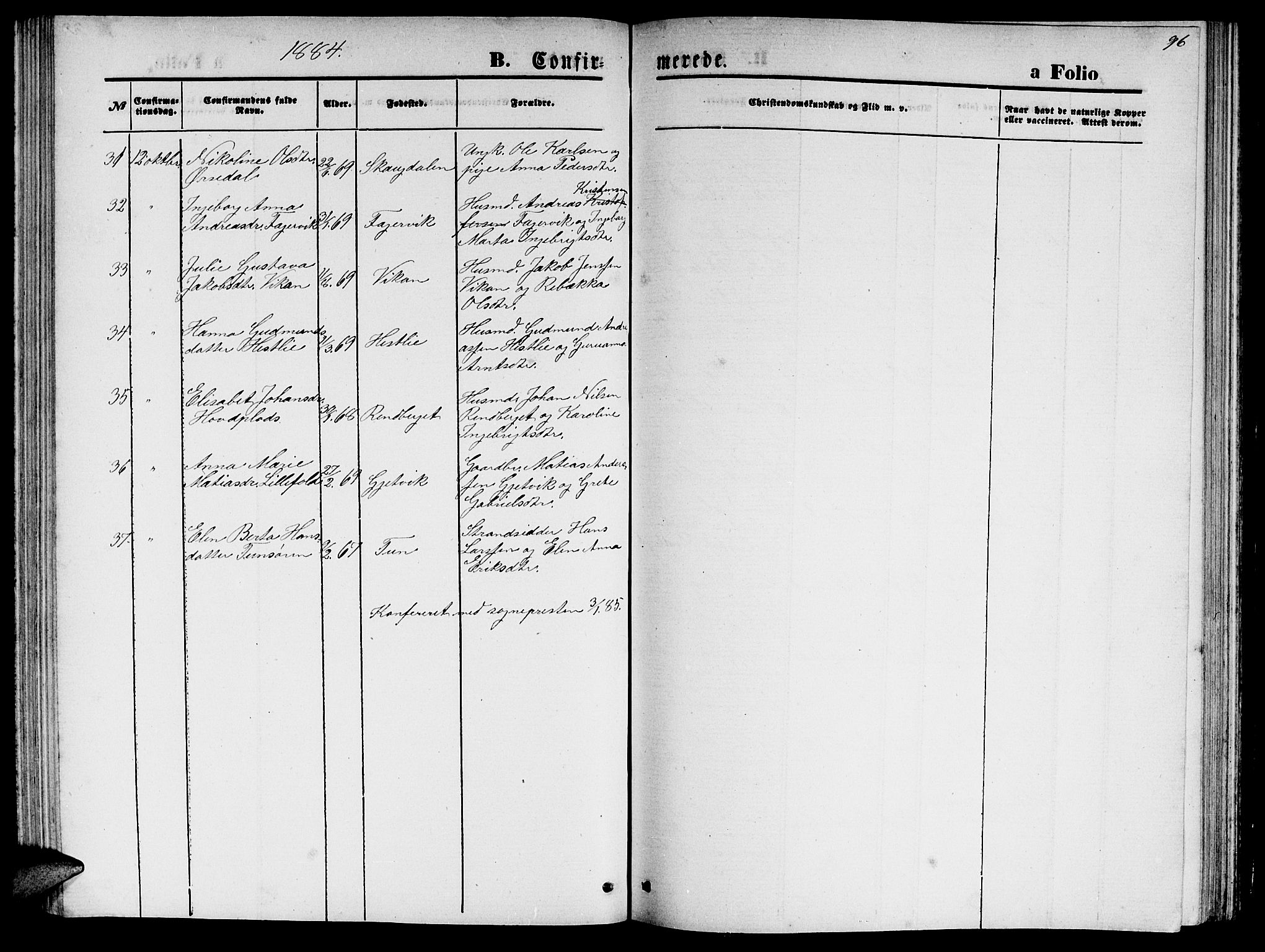 Ministerialprotokoller, klokkerbøker og fødselsregistre - Nord-Trøndelag, SAT/A-1458/744/L0422: Parish register (copy) no. 744C01, 1871-1885, p. 96