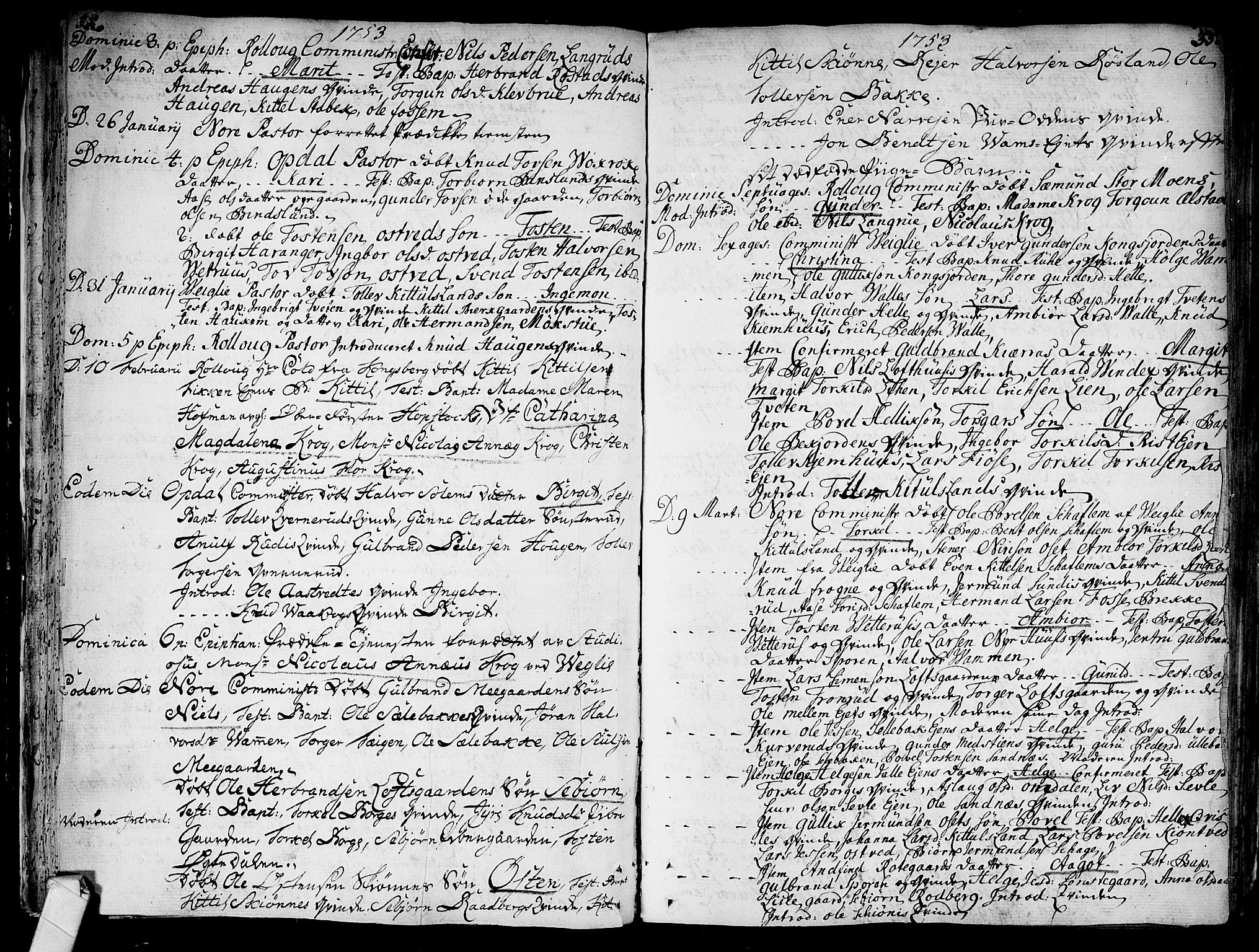 Rollag kirkebøker, SAKO/A-240/F/Fa/L0003: Parish register (official) no. I 3, 1743-1778, p. 33