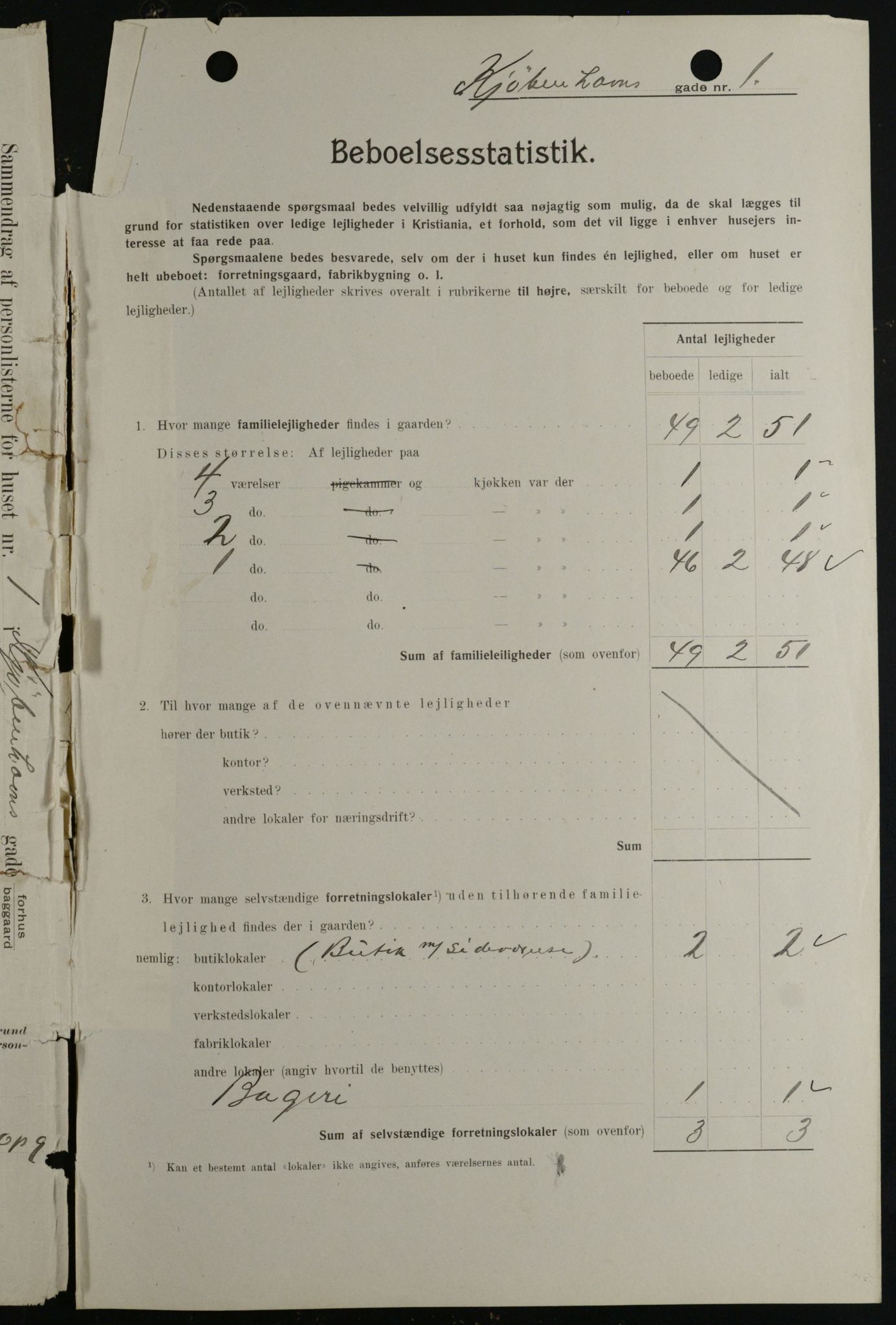 OBA, Municipal Census 1908 for Kristiania, 1908, p. 49329