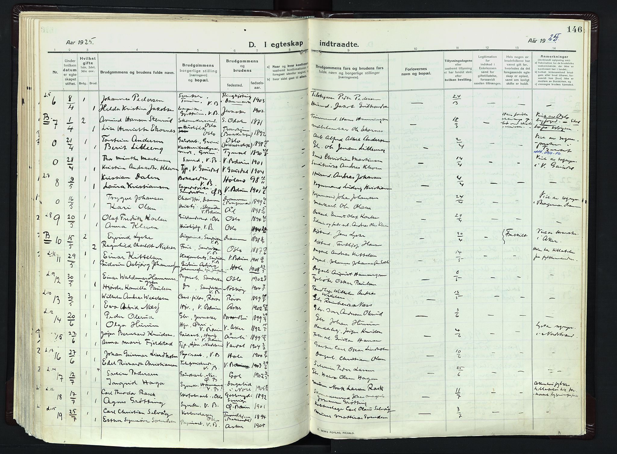 Vestre Bærum prestekontor Kirkebøker, AV/SAO-A-10209a/F/Fa/L0003: Parish register (official) no. 3, 1916-1930, p. 146