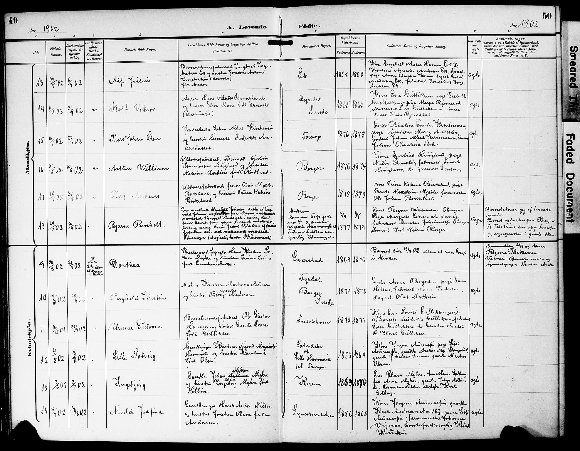 Strømm kirkebøker, AV/SAKO-A-322/G/Ga/L0004: Parish register (copy) no. I 4, 1897-1927, p. 49-50