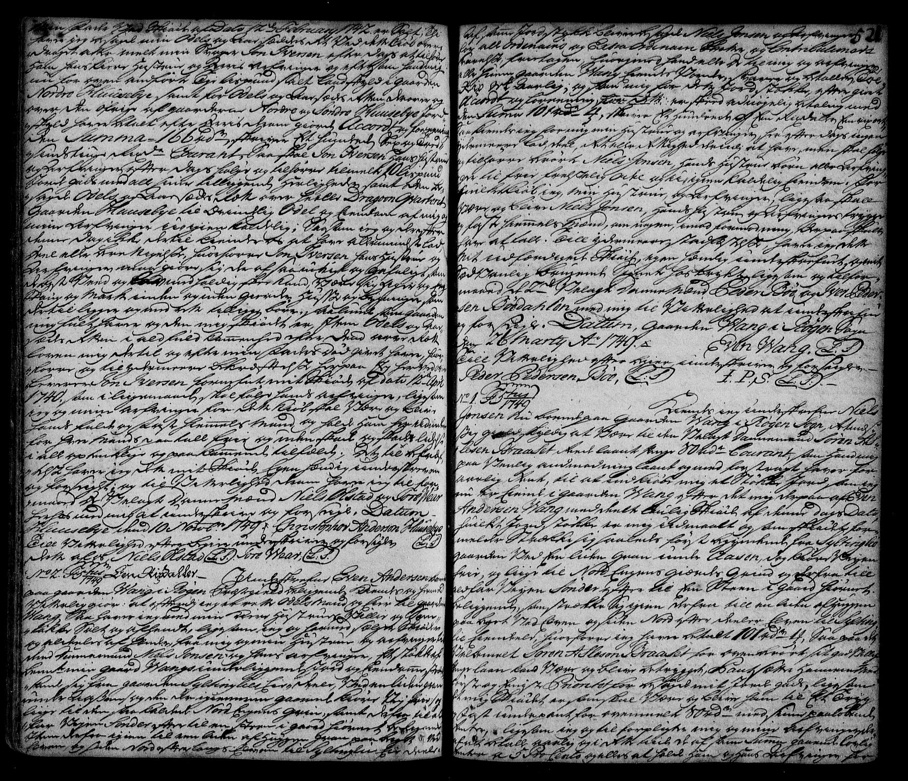 Lier, Røyken og Hurum sorenskriveri, SAKO/A-89/G/Ga/Gaa/L0002: Mortgage book no. II, 1725-1755, p. 521