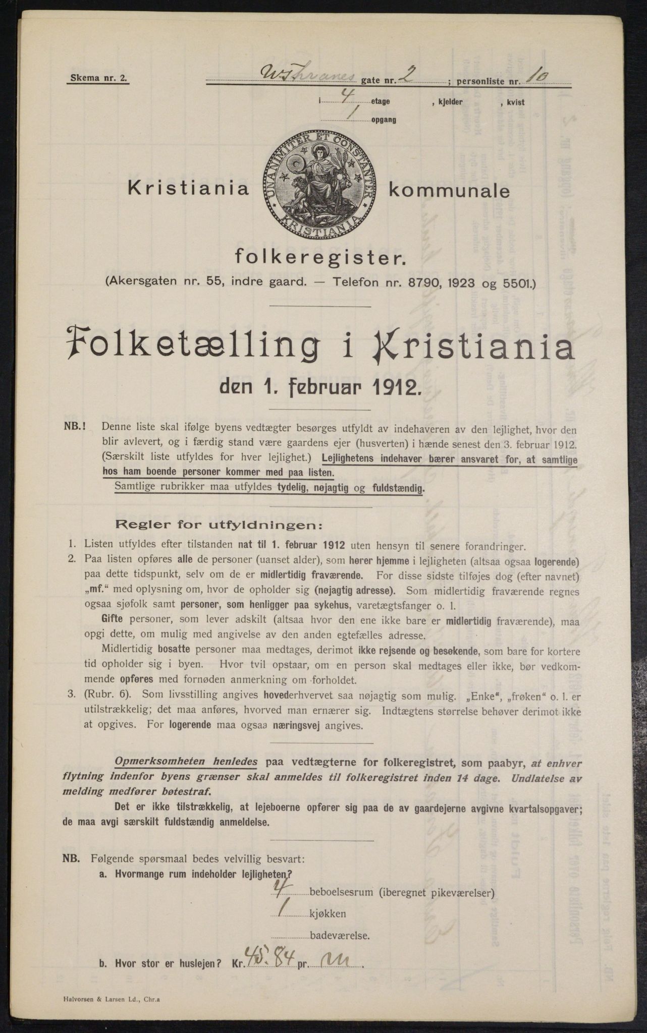 OBA, Municipal Census 1912 for Kristiania, 1912, p. 126222