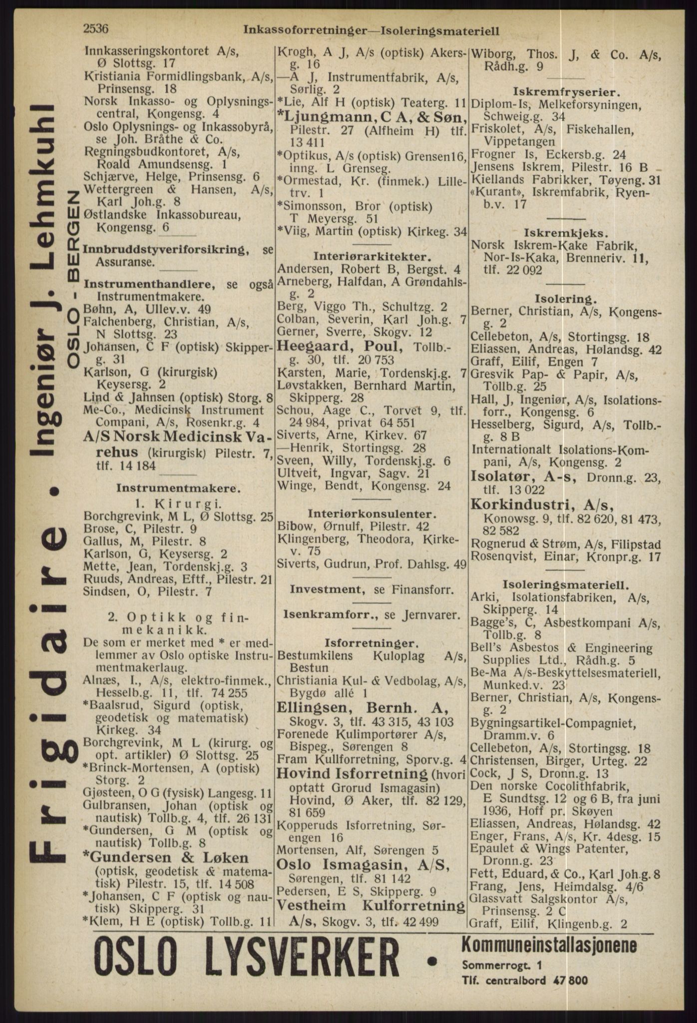 Kristiania/Oslo adressebok, PUBL/-, 1936, p. 2536