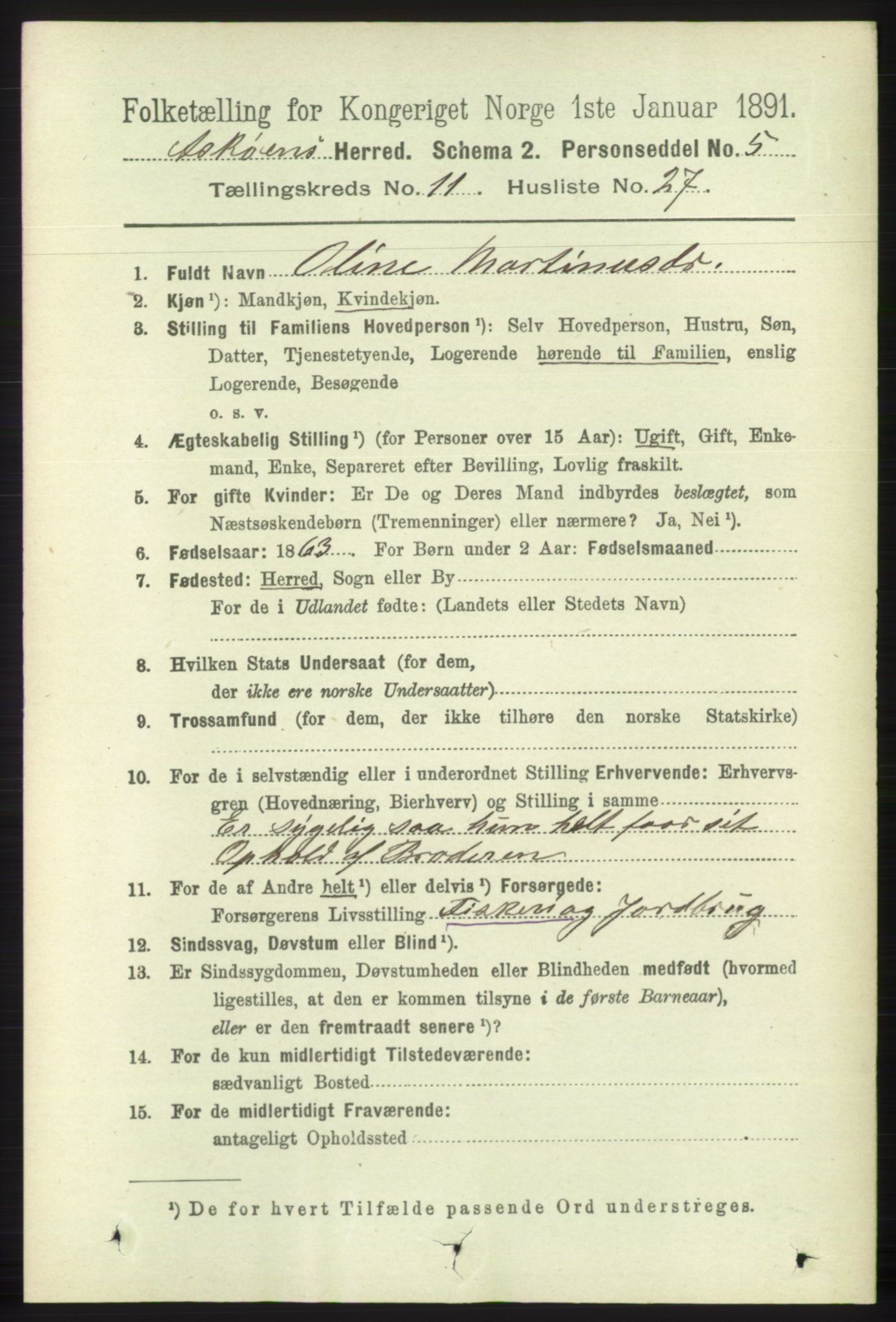 RA, 1891 census for 1247 Askøy, 1891, p. 7437