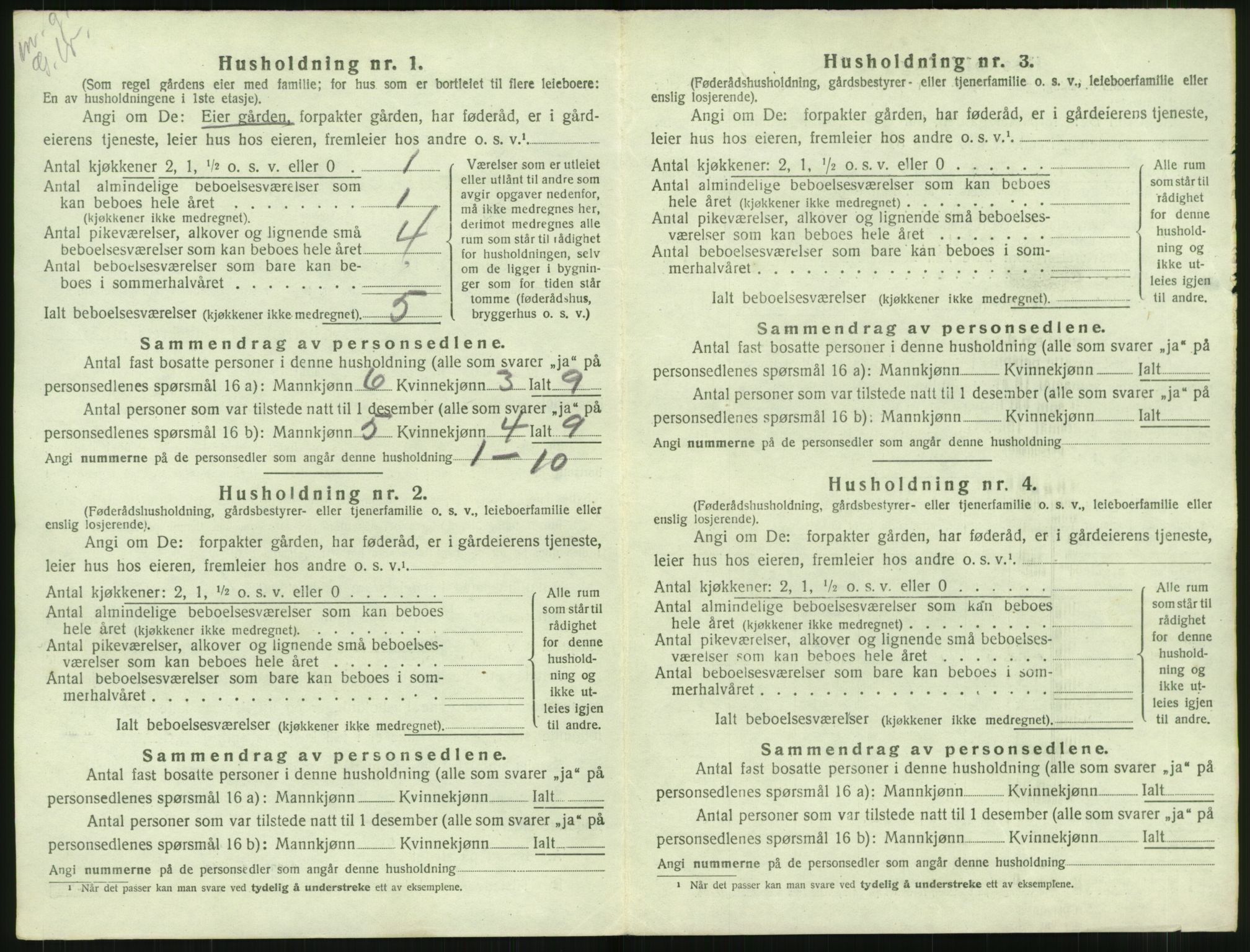 SAT, 1920 census for Buksnes, 1920, p. 954