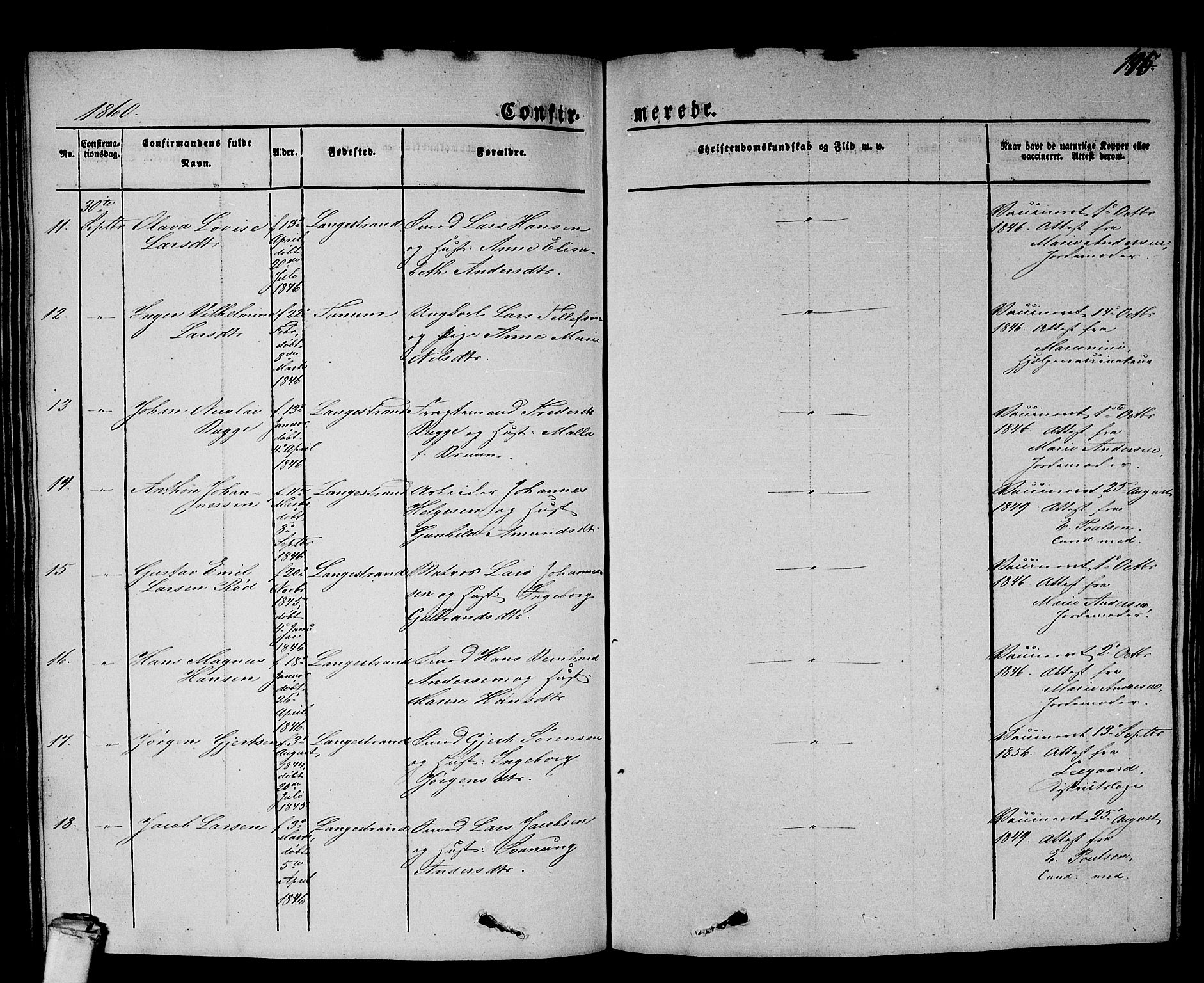 Larvik kirkebøker, SAKO/A-352/G/Gb/L0002: Parish register (copy) no. II 2, 1843-1866, p. 195