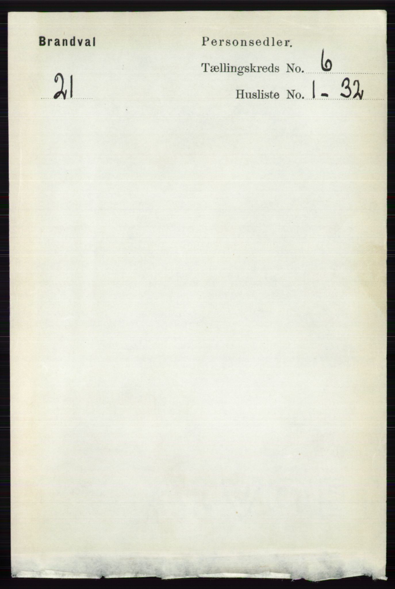 RA, 1891 census for 0422 Brandval, 1891, p. 2848