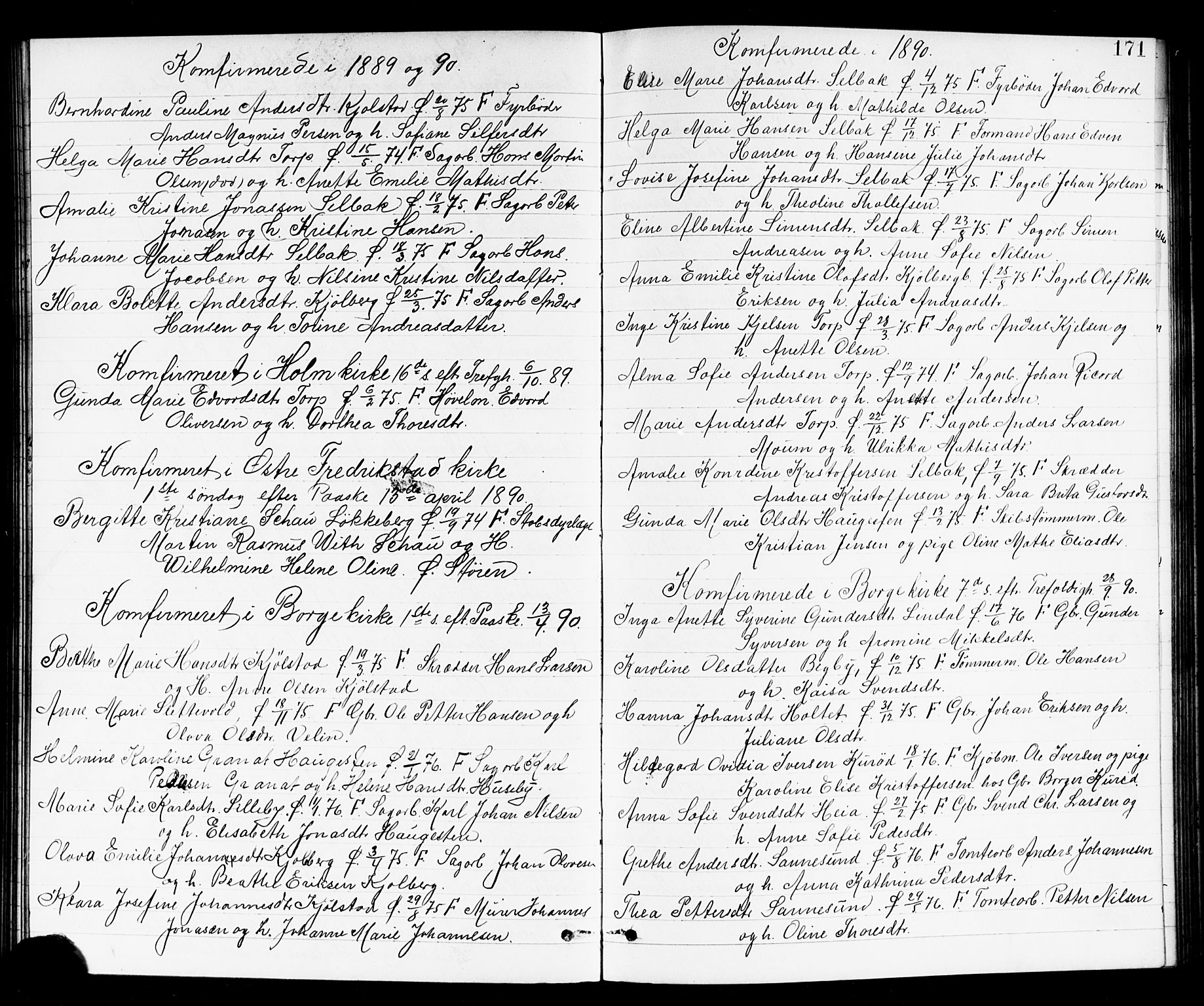 Borge prestekontor Kirkebøker, SAO/A-10903/G/Ga/L0002: Parish register (copy) no. I 2, 1875-1923, p. 171