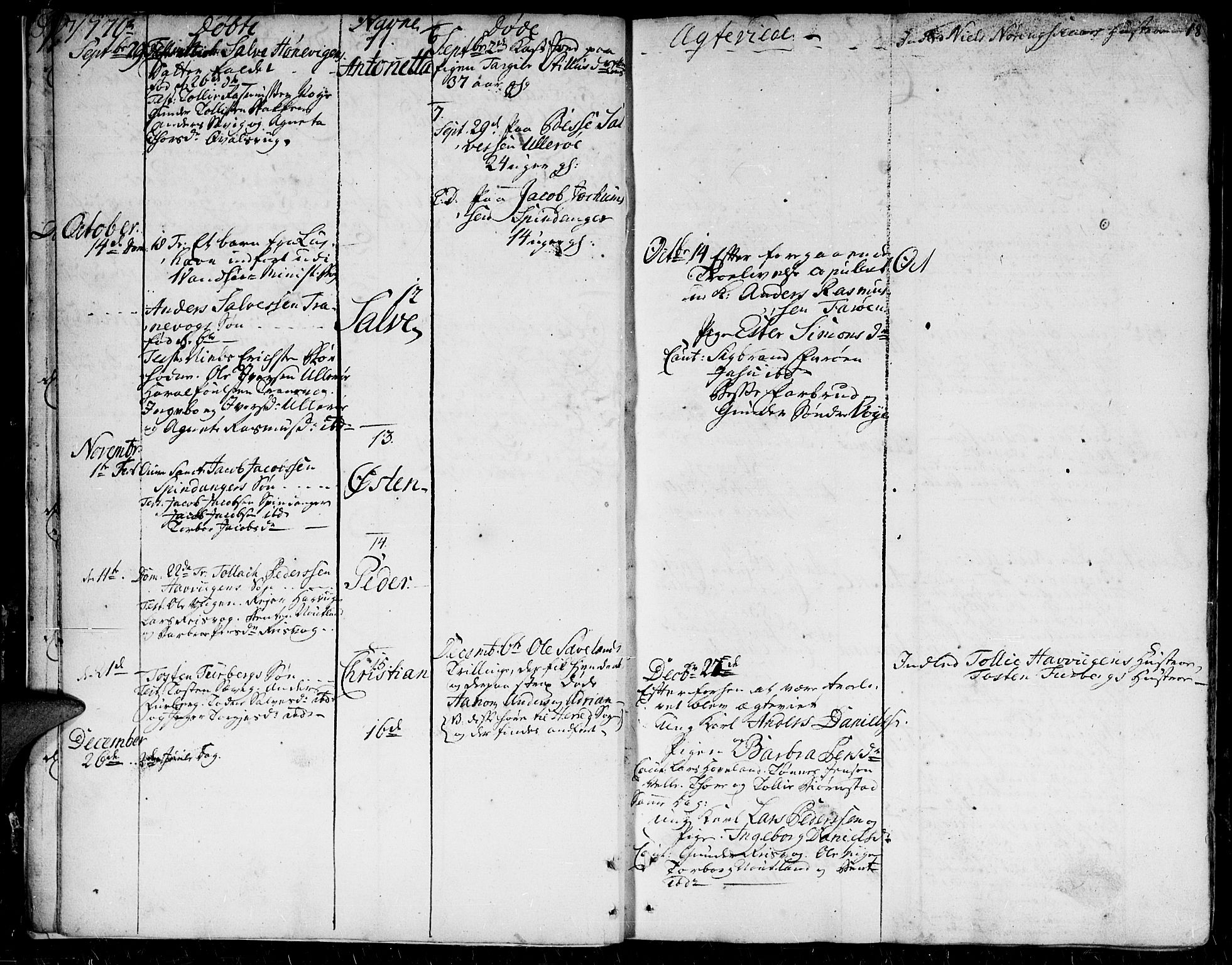Herad sokneprestkontor, SAK/1111-0018/F/Fa/Faa/L0001: Parish register (official) no. A 1 /2, 1768-1797, p. 17-18