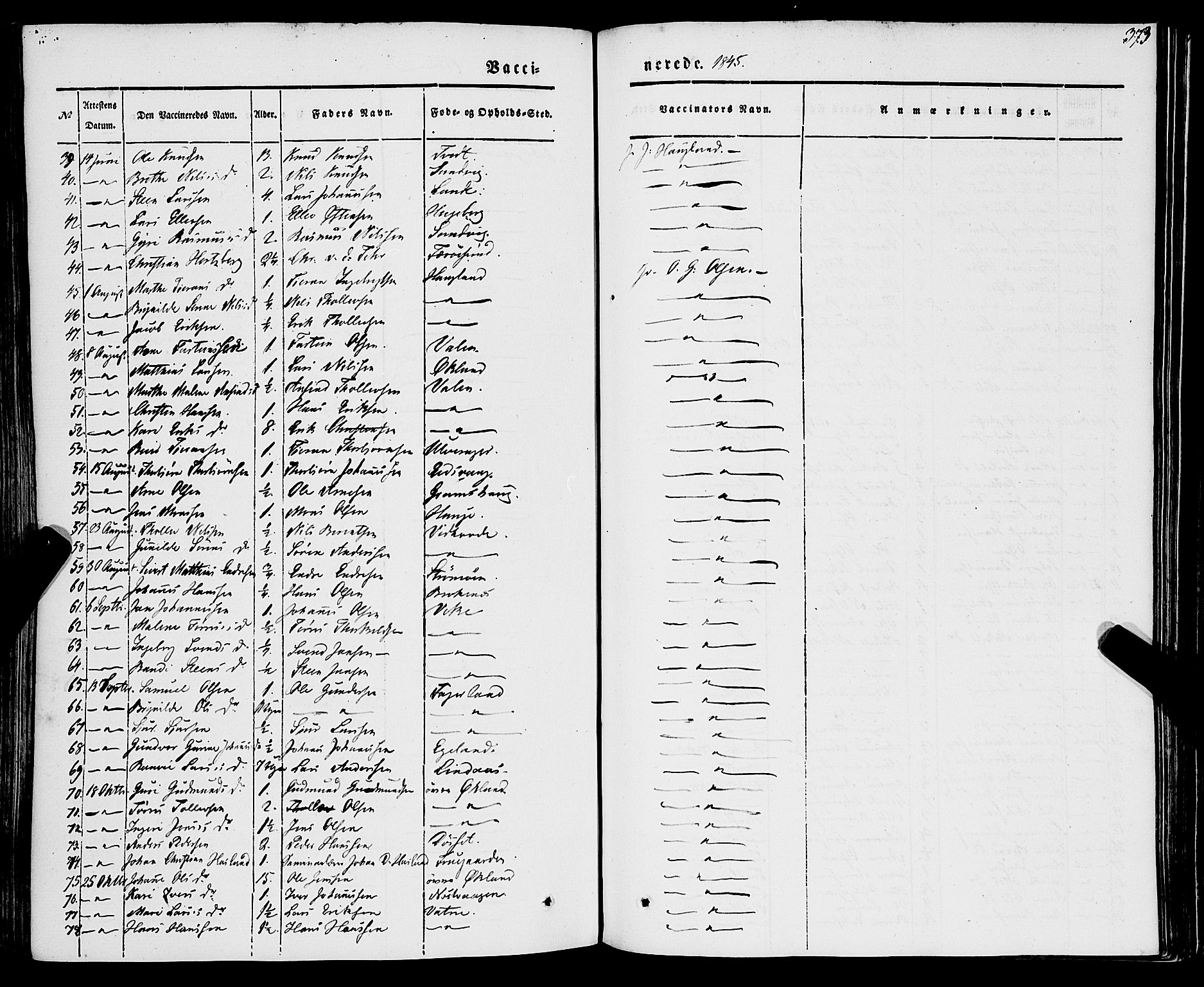 Stord sokneprestembete, SAB/A-78201/H/Haa: Parish register (official) no. A 7, 1841-1861, p. 373