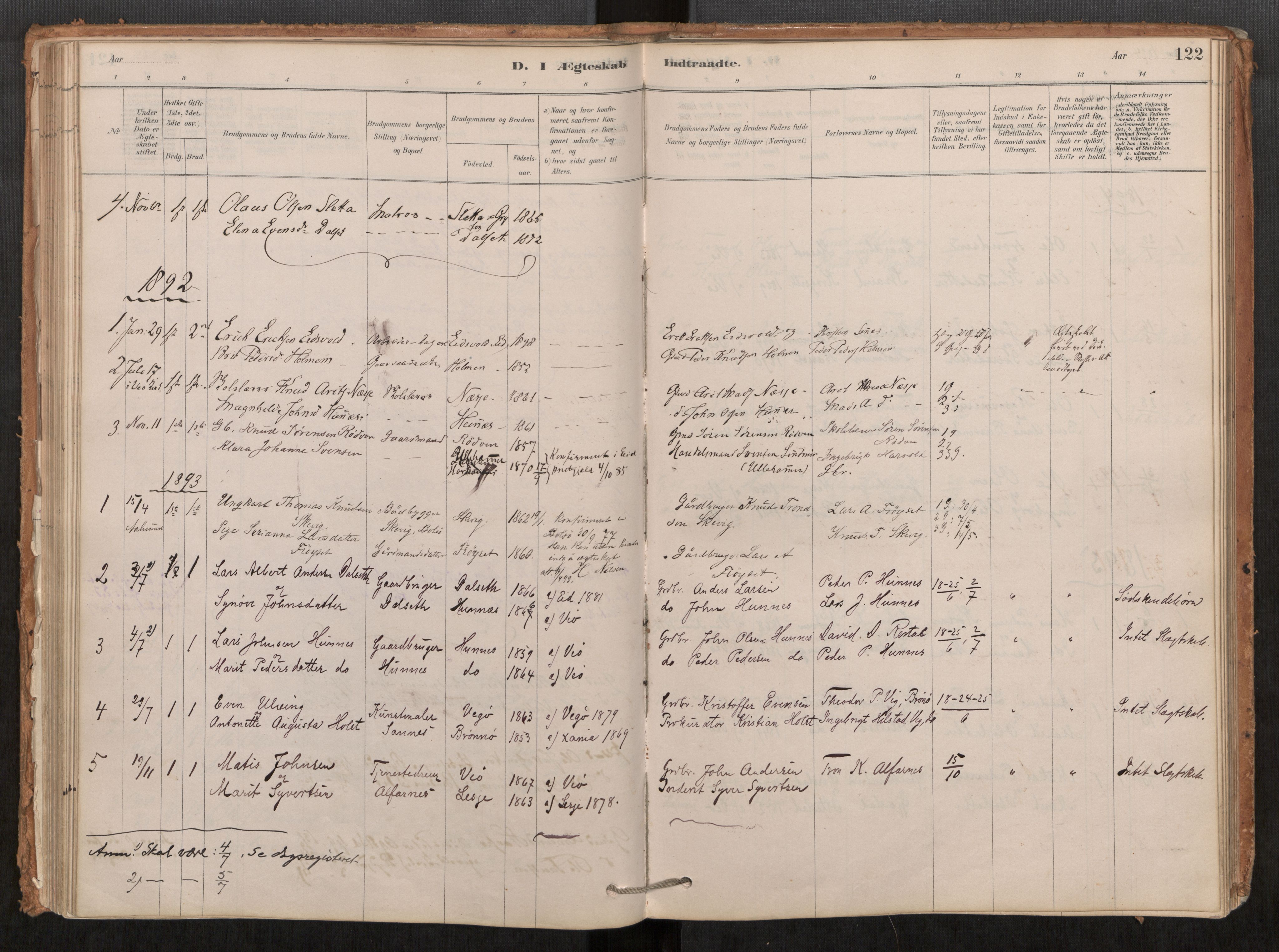 Ministerialprotokoller, klokkerbøker og fødselsregistre - Møre og Romsdal, AV/SAT-A-1454/548/L0615: Parish register (official) no. 548A02, 1878-1906, p. 122