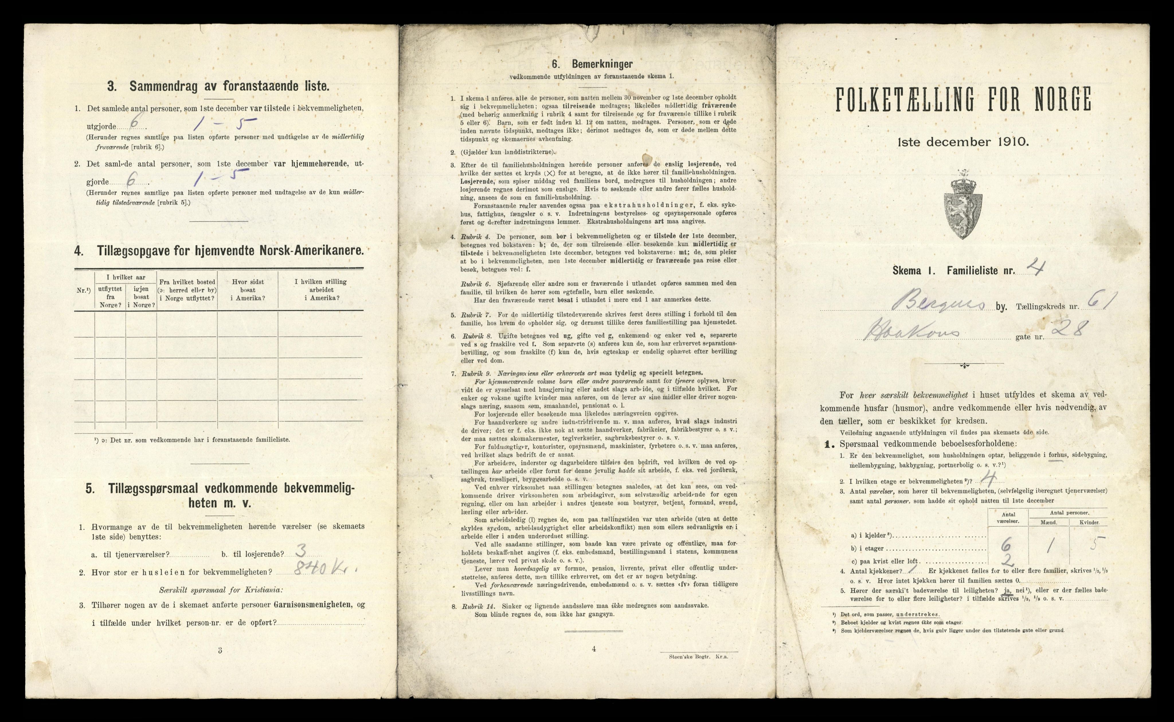 RA, 1910 census for Bergen, 1910, p. 21573