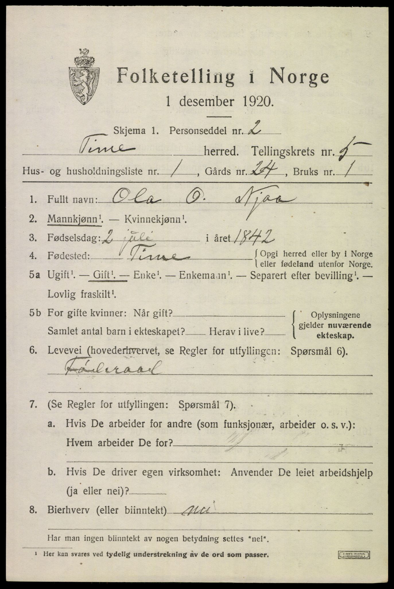 SAST, 1920 census for Time, 1920, p. 6071