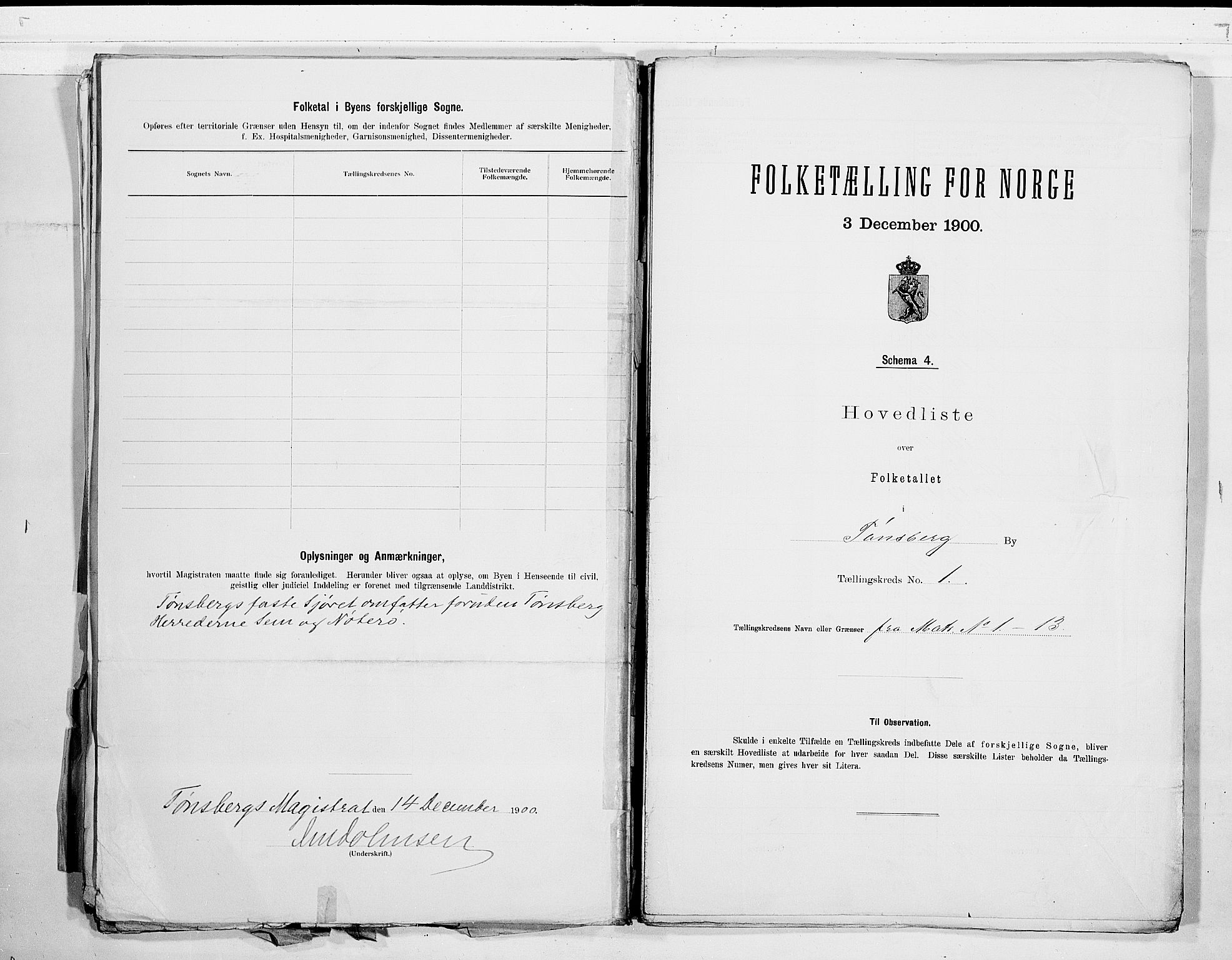 RA, 1900 census for Tønsberg, 1900, p. 4