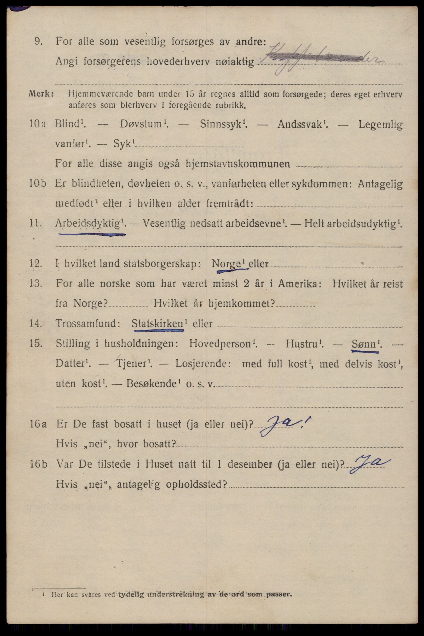 SAT, 1920 census for Trondheim, 1920, p. 69759
