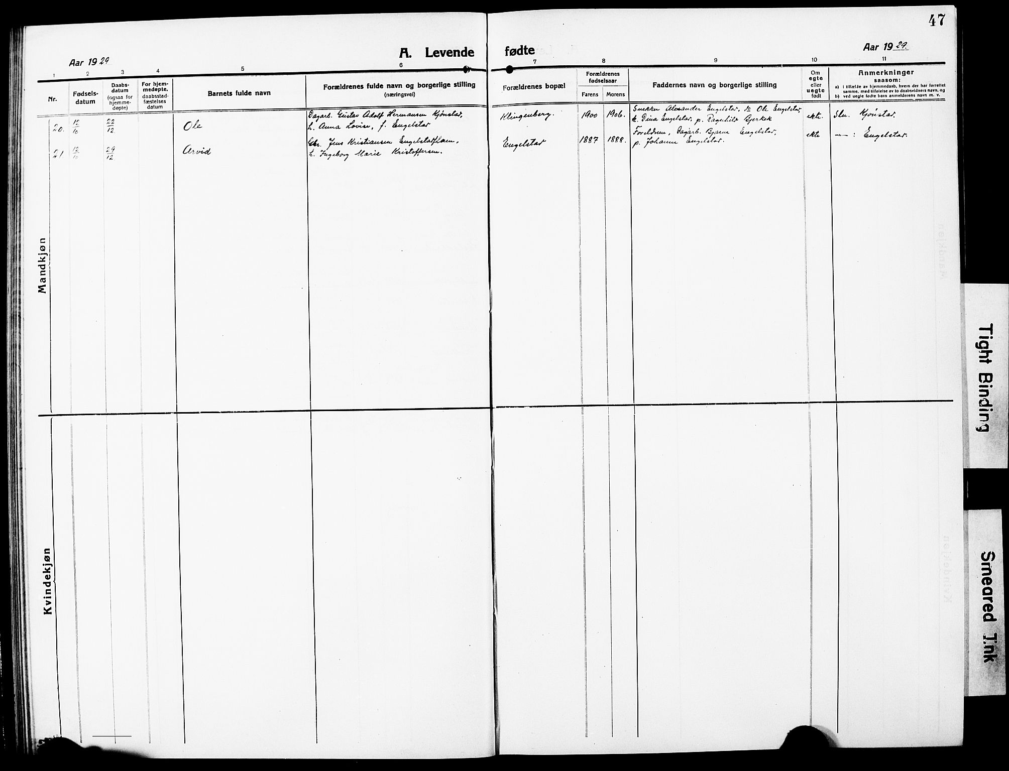 Nannestad prestekontor Kirkebøker, AV/SAO-A-10414a/G/Ga/L0003: Parish register (copy) no. I 3, 1914-1929, p. 47