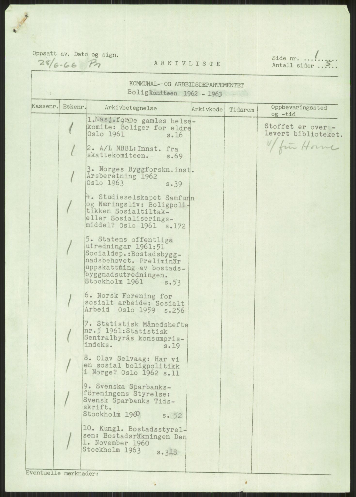 Kommunaldepartementet, Boligkomiteen av 1962, RA/S-1456/D/L0003: --, 1962-1963, p. 1634