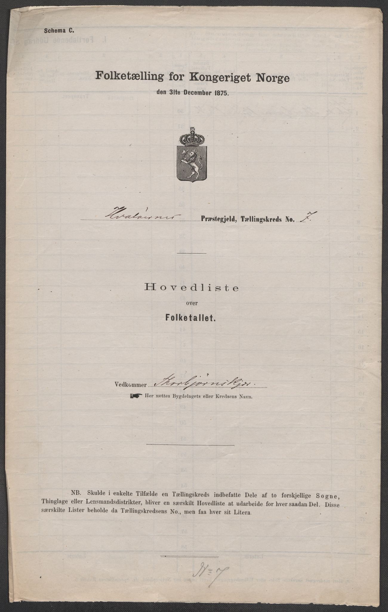 RA, 1875 census for 0111P Hvaler, 1875, p. 25