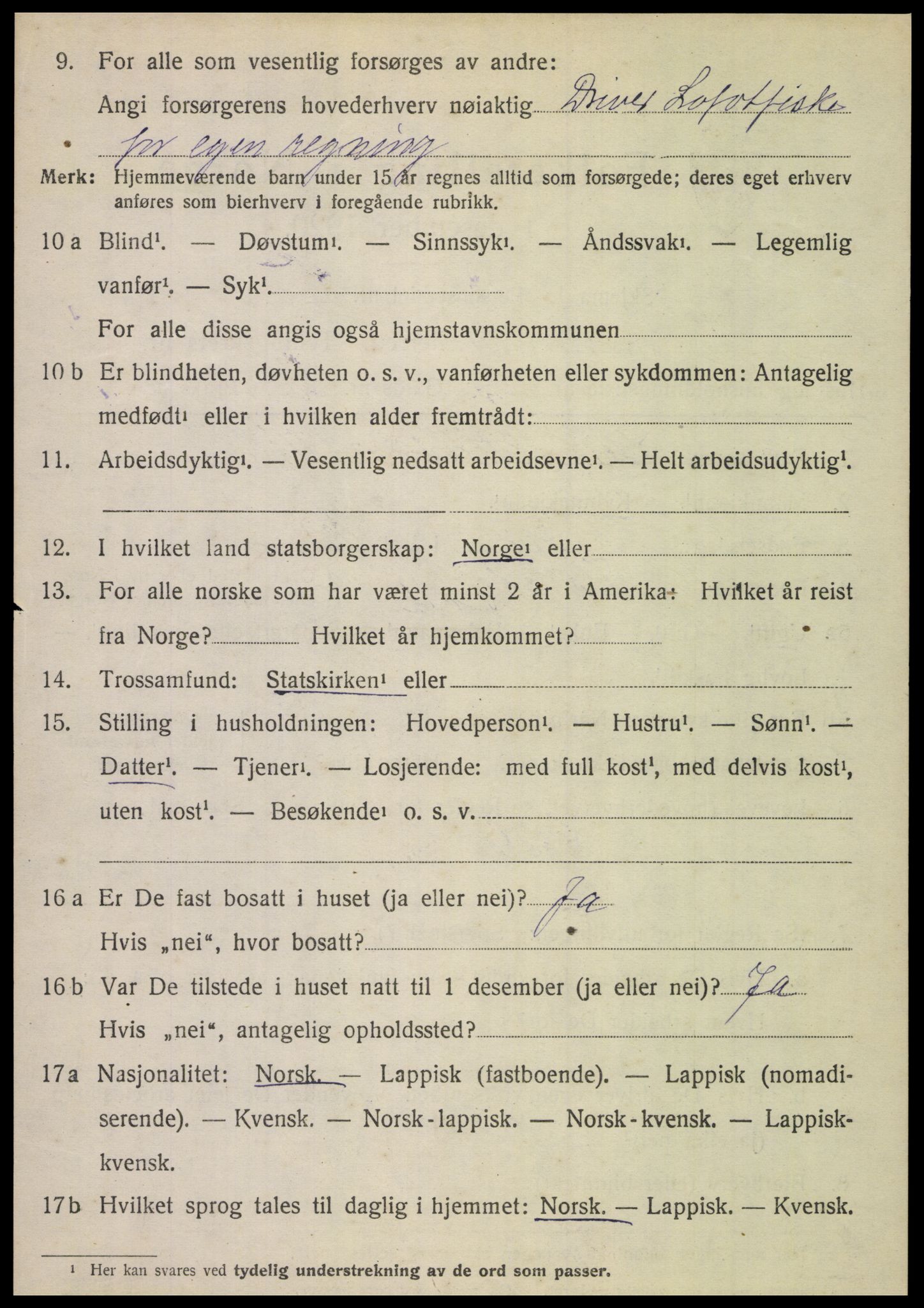 SAT, 1920 census for Leiranger, 1920, p. 2076