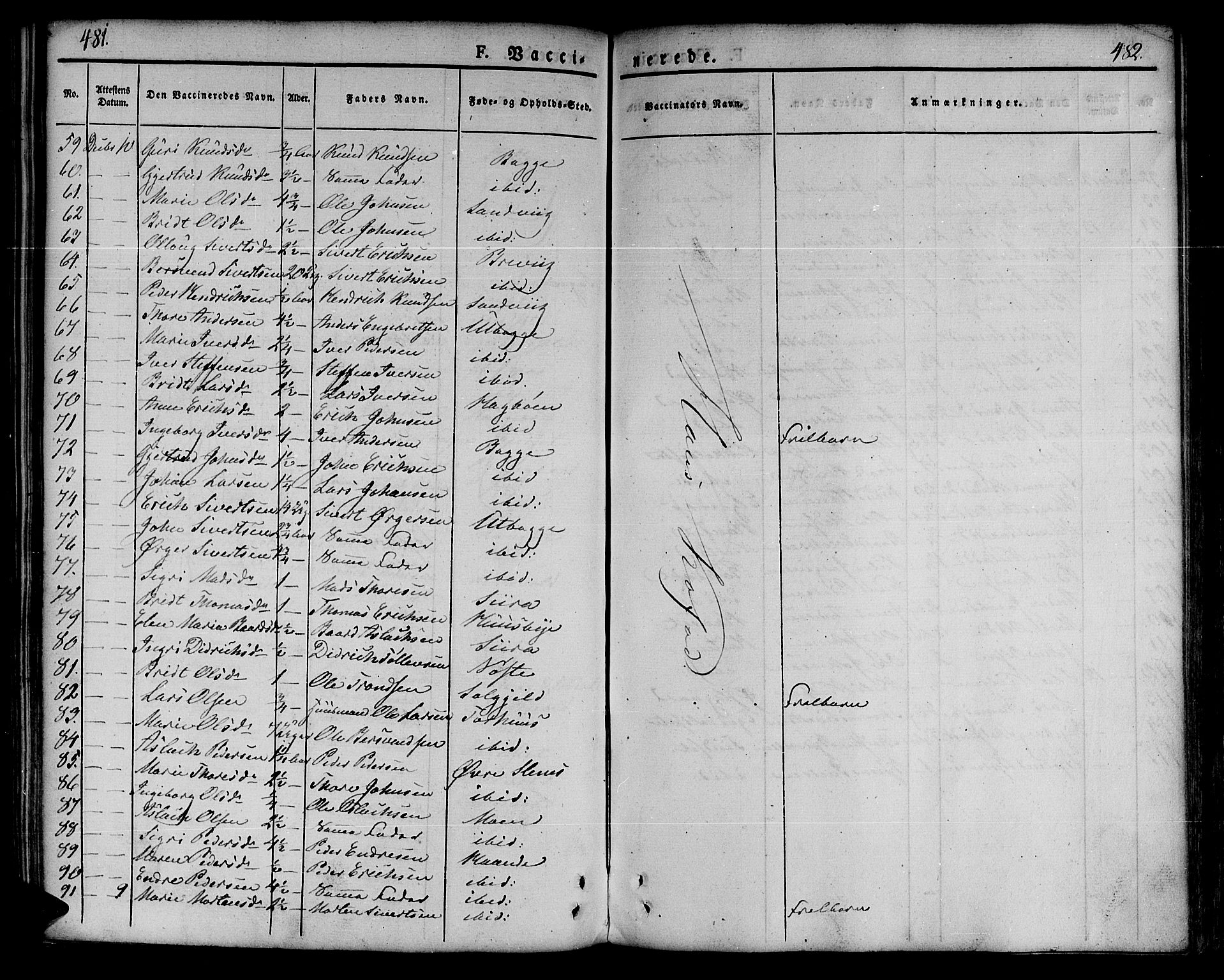 Ministerialprotokoller, klokkerbøker og fødselsregistre - Møre og Romsdal, AV/SAT-A-1454/551/L0624: Parish register (official) no. 551A04, 1831-1845, p. 481-482