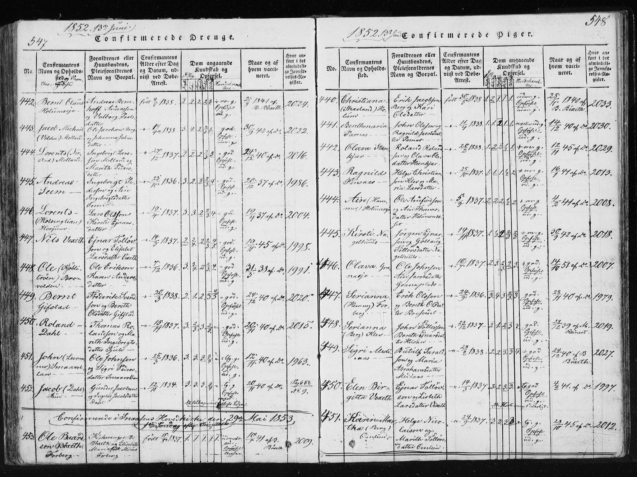 Ministerialprotokoller, klokkerbøker og fødselsregistre - Nord-Trøndelag, AV/SAT-A-1458/749/L0469: Parish register (official) no. 749A03, 1817-1857, p. 547-548