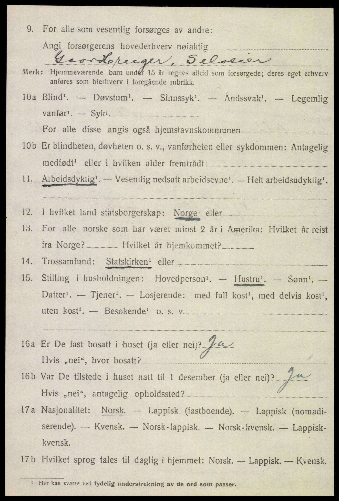 SAT, 1920 census for Otterøy, 1920, p. 2254