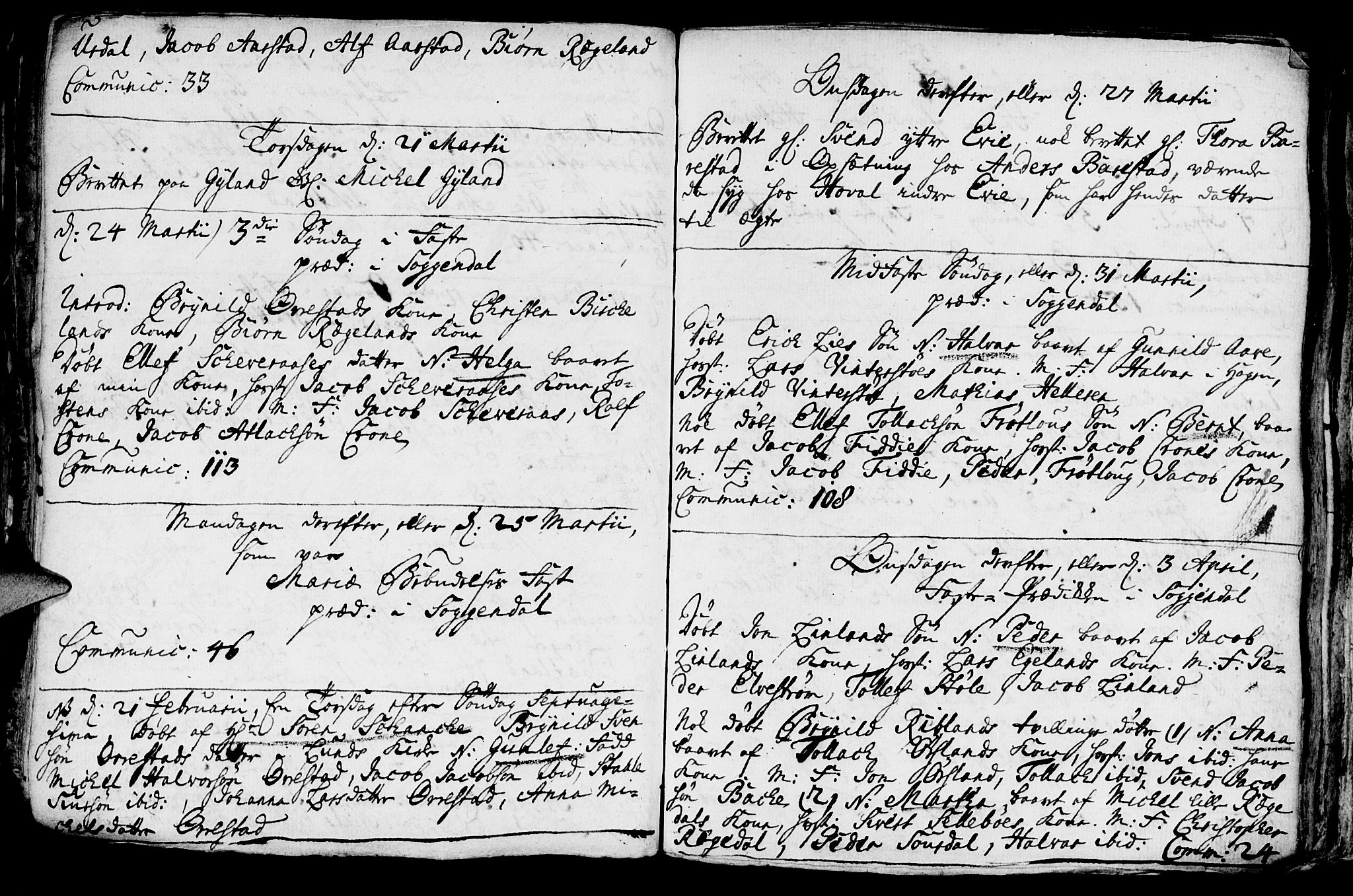 Sokndal sokneprestkontor, AV/SAST-A-101808: Parish register (official) no. A 1, 1729-1740