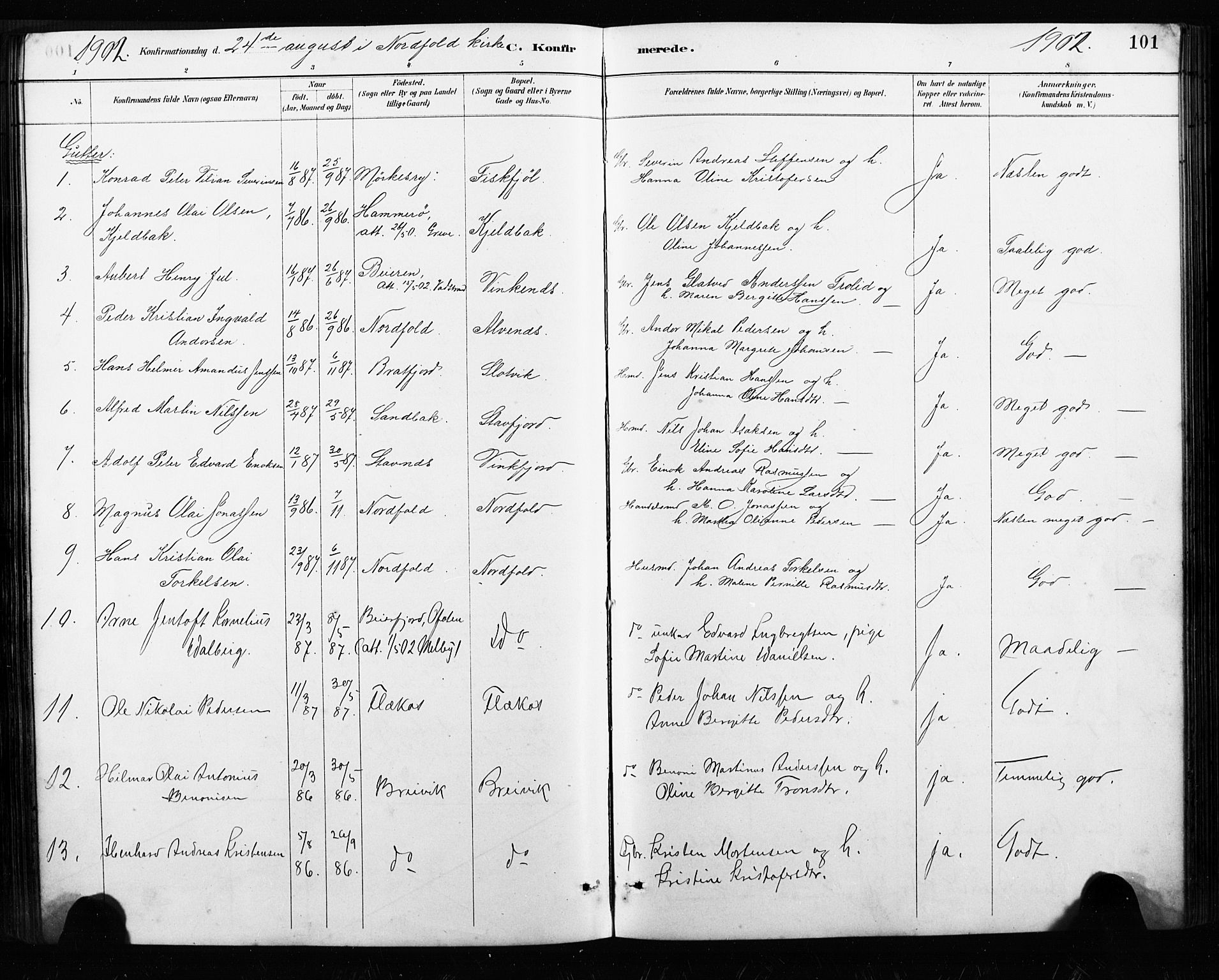 Ministerialprotokoller, klokkerbøker og fødselsregistre - Nordland, SAT/A-1459/858/L0834: Parish register (copy) no. 858C01, 1884-1904, p. 101