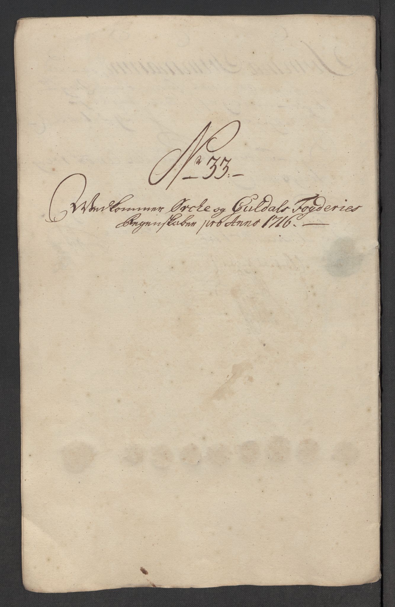 Rentekammeret inntil 1814, Reviderte regnskaper, Fogderegnskap, AV/RA-EA-4092/R60/L3967: Fogderegnskap Orkdal og Gauldal, 1716, p. 332