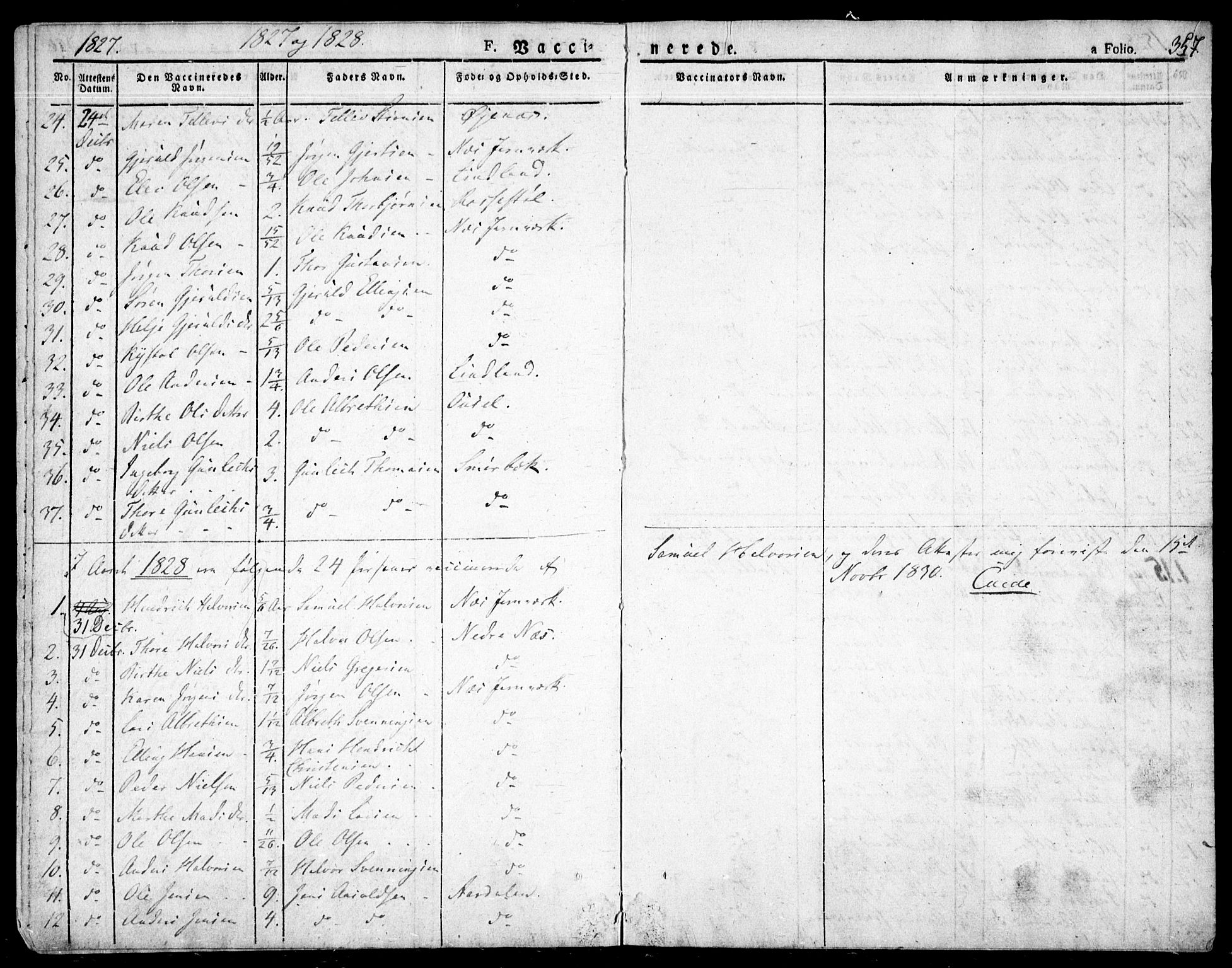 Holt sokneprestkontor, AV/SAK-1111-0021/F/Fa/L0006: Parish register (official) no. A 6, 1820-1835, p. 357