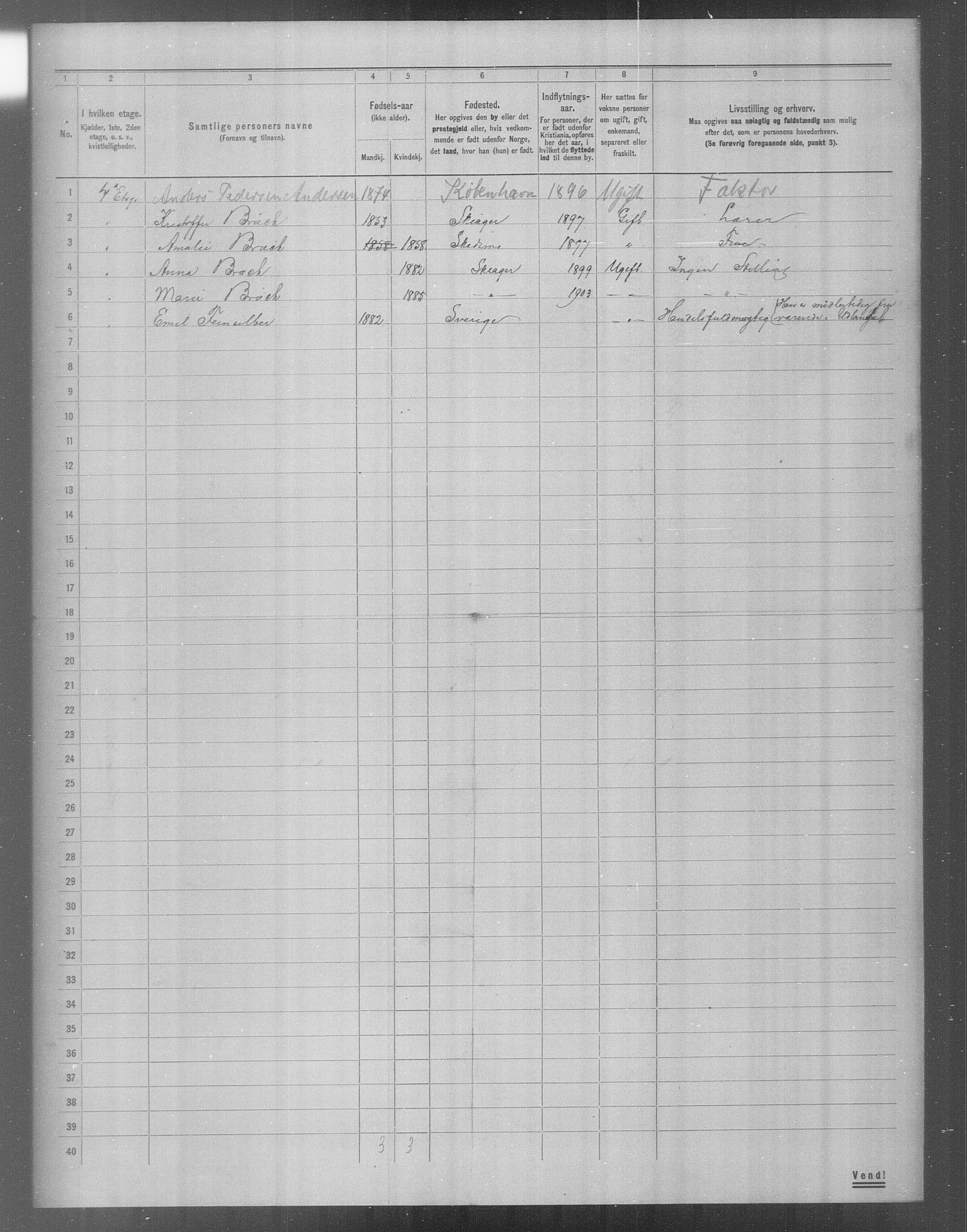 OBA, Municipal Census 1904 for Kristiania, 1904, p. 13297