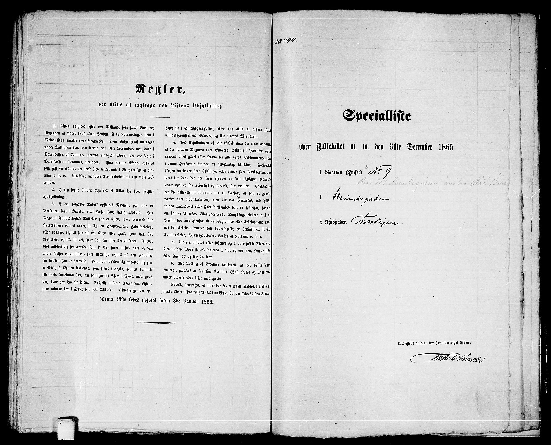 RA, 1865 census for Trondheim, 1865, p. 1032