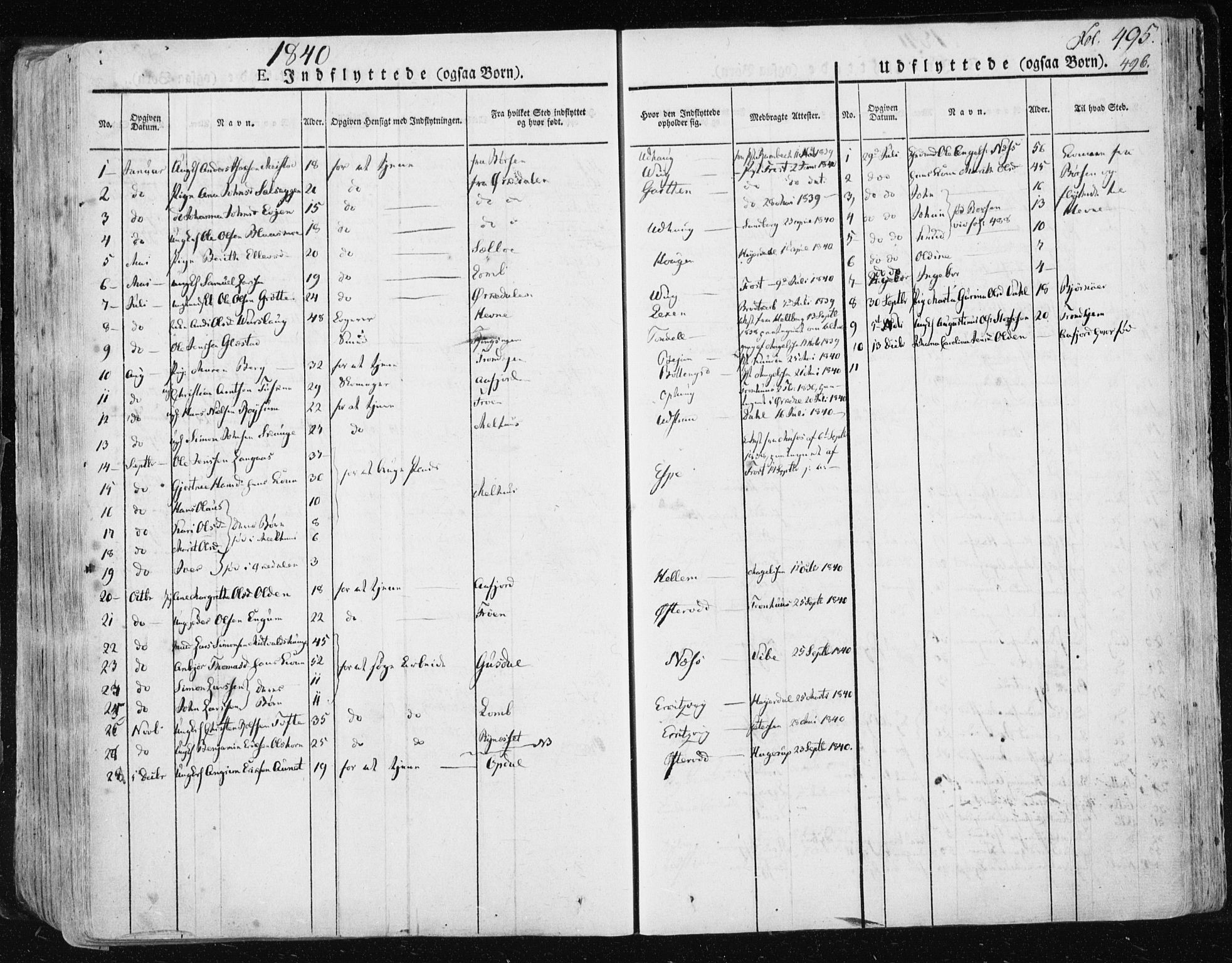 Ministerialprotokoller, klokkerbøker og fødselsregistre - Sør-Trøndelag, SAT/A-1456/659/L0735: Parish register (official) no. 659A05, 1826-1841, p. 495