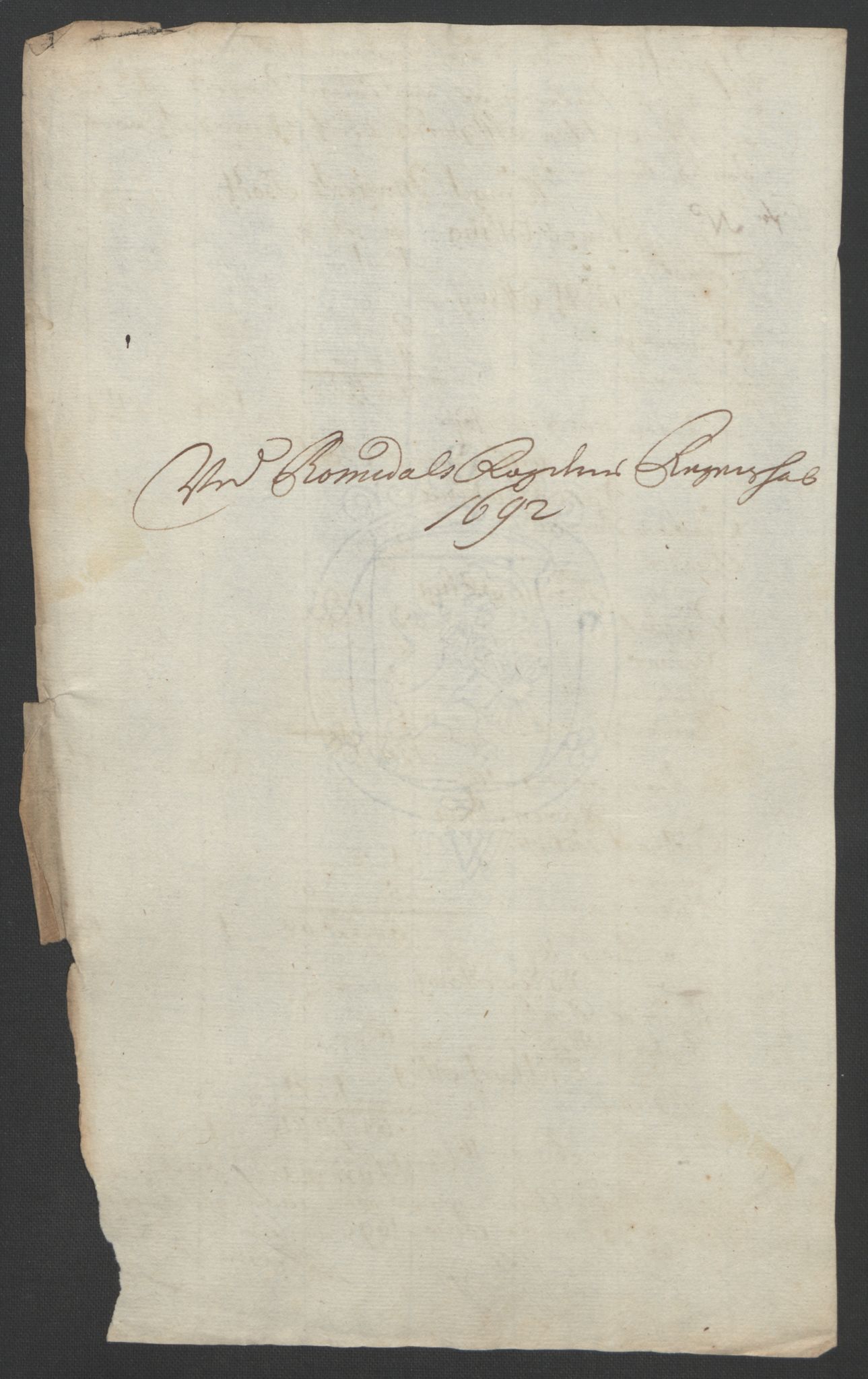 Rentekammeret inntil 1814, Reviderte regnskaper, Fogderegnskap, RA/EA-4092/R55/L3650: Fogderegnskap Romsdal, 1692, p. 161