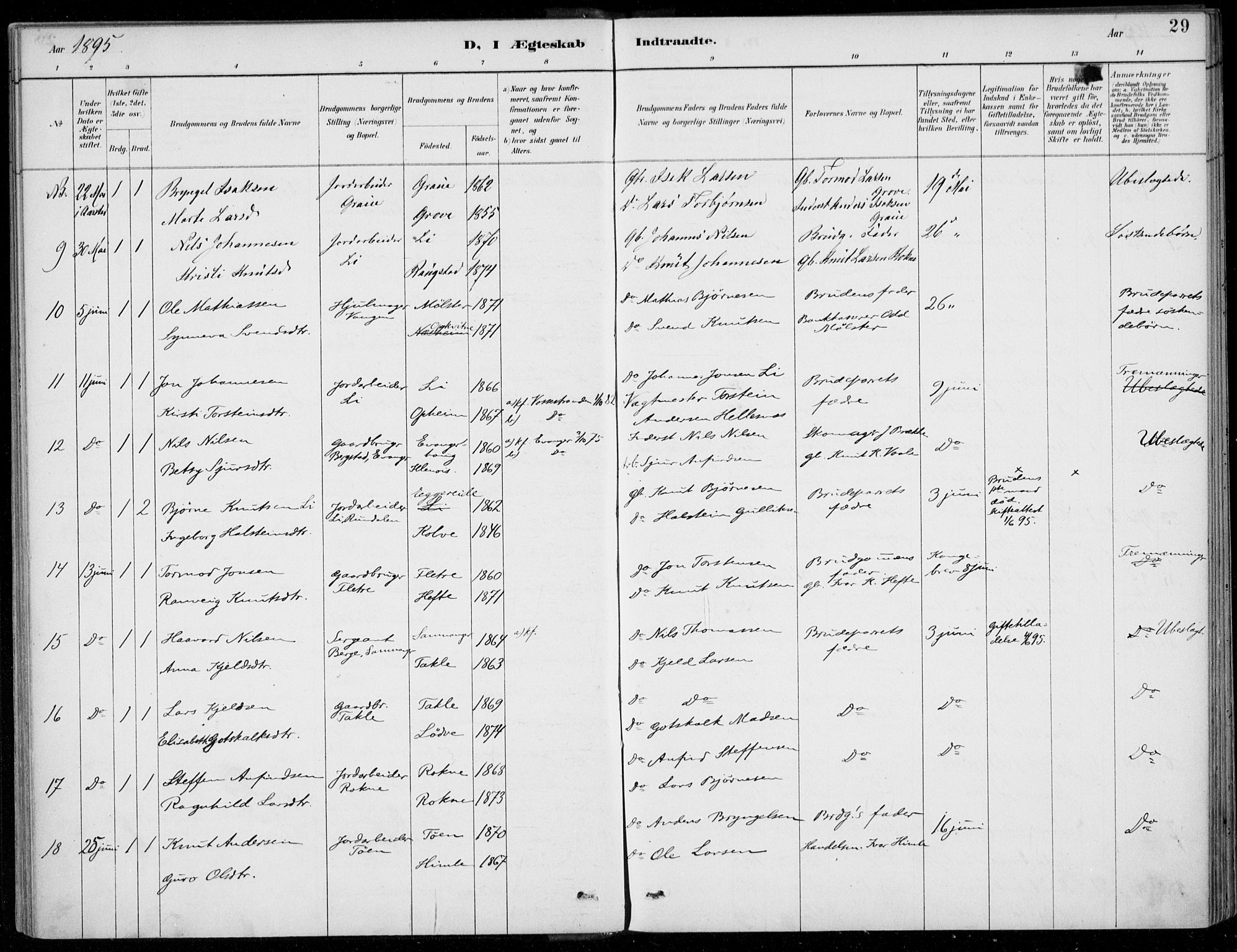 Voss sokneprestembete, AV/SAB-A-79001/H/Haa: Parish register (official) no. C  1, 1887-1915, p. 29