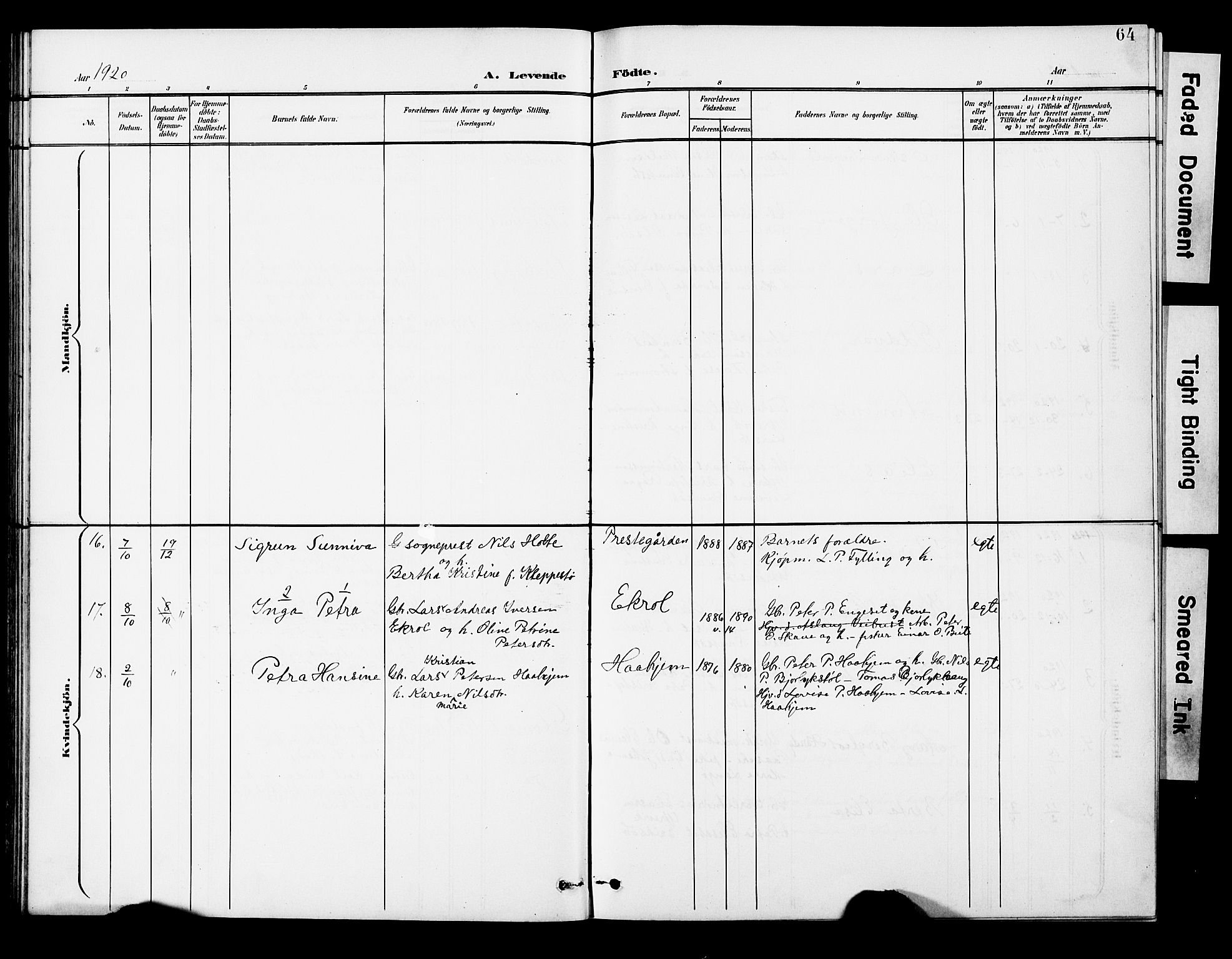 Ministerialprotokoller, klokkerbøker og fødselsregistre - Møre og Romsdal, AV/SAT-A-1454/524/L0366: Parish register (copy) no. 524C07, 1900-1931, p. 64