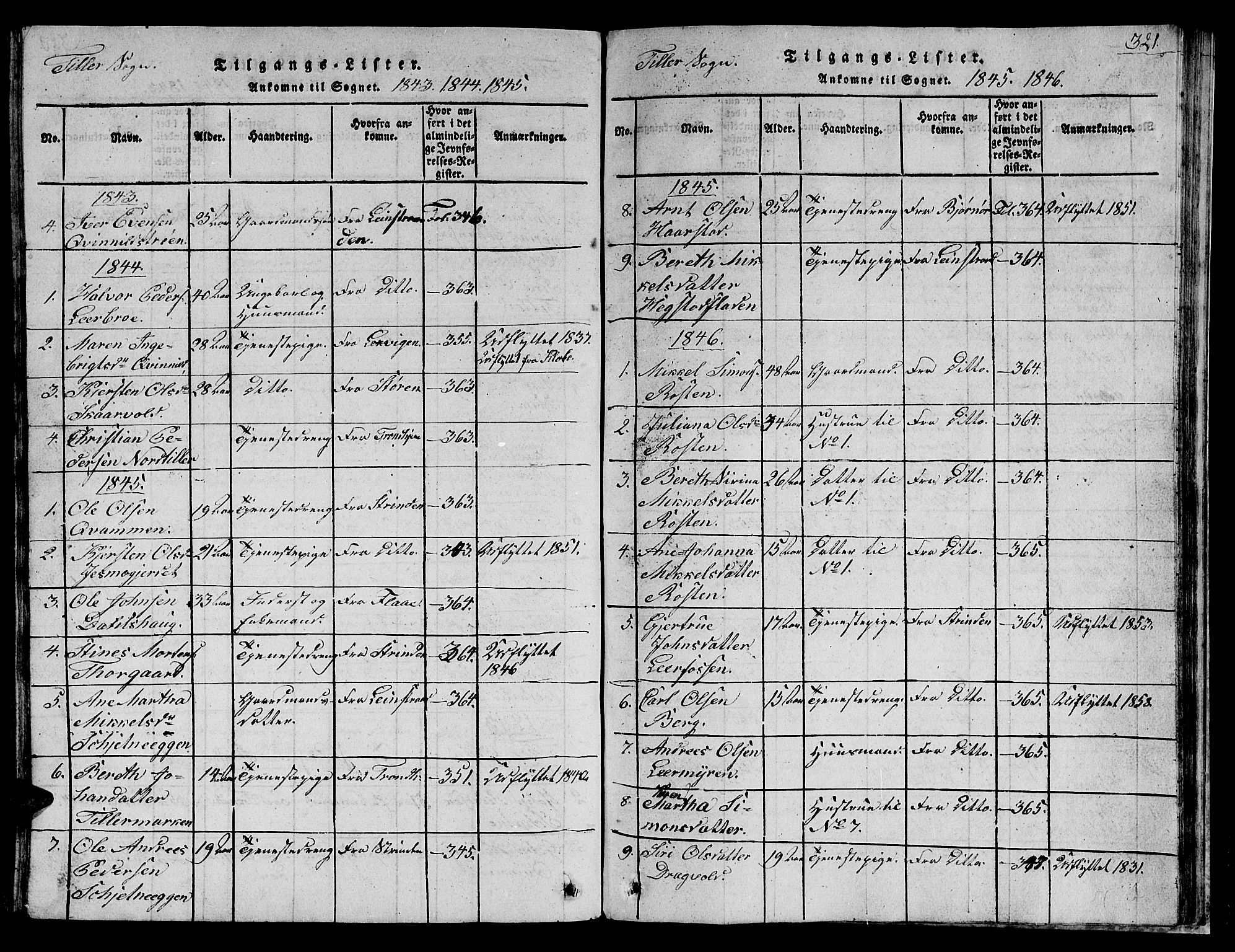 Ministerialprotokoller, klokkerbøker og fødselsregistre - Sør-Trøndelag, SAT/A-1456/621/L0458: Parish register (copy) no. 621C01, 1816-1865, p. 321