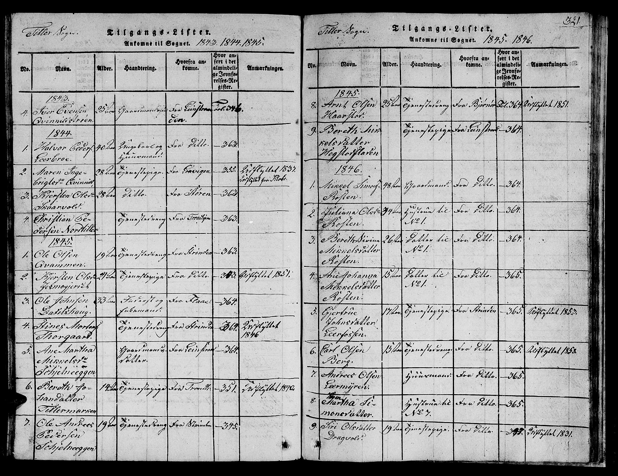 Ministerialprotokoller, klokkerbøker og fødselsregistre - Sør-Trøndelag, AV/SAT-A-1456/621/L0458: Parish register (copy) no. 621C01, 1816-1865, p. 321