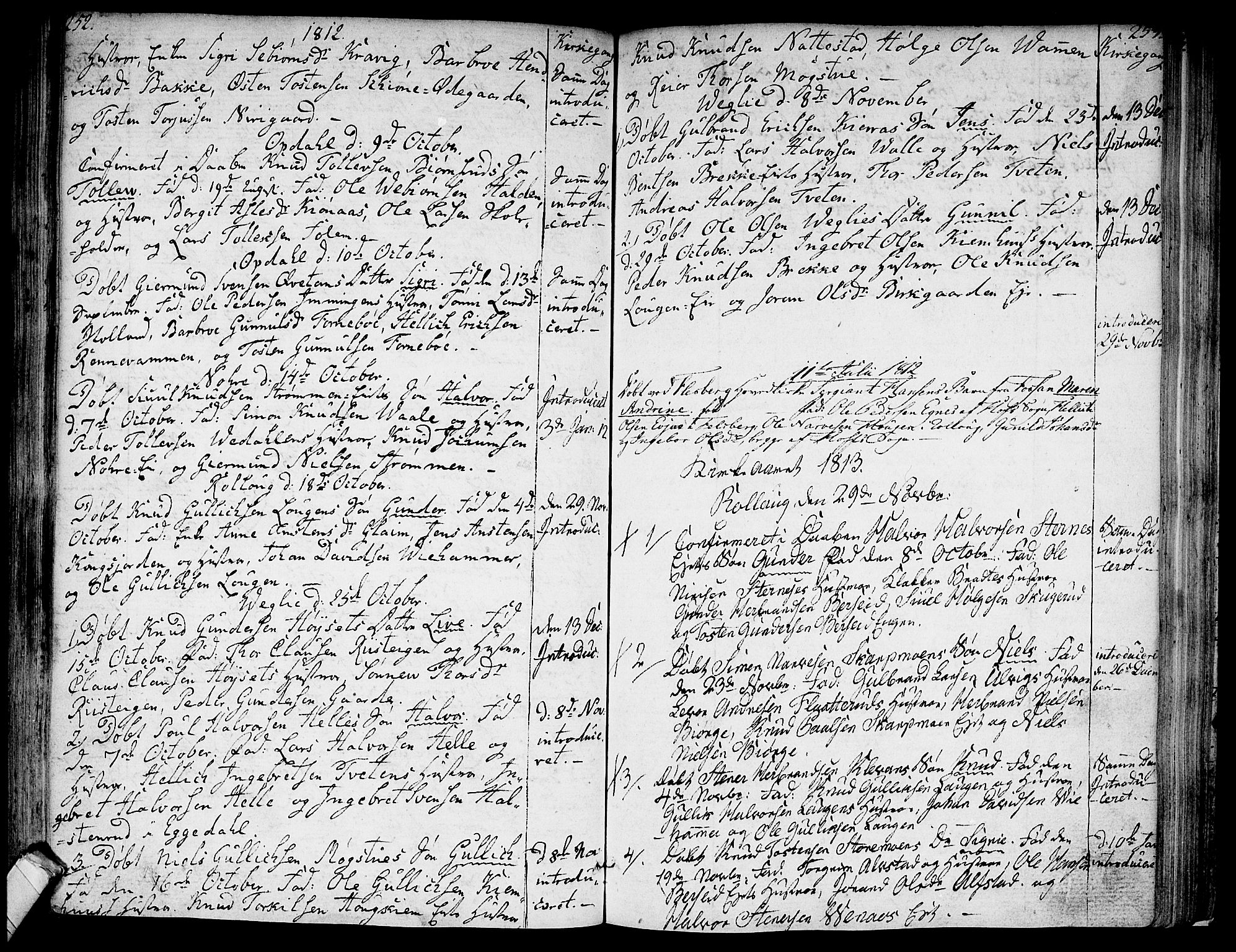 Rollag kirkebøker, SAKO/A-240/F/Fa/L0005: Parish register (official) no. I 5, 1792-1814, p. 252-253
