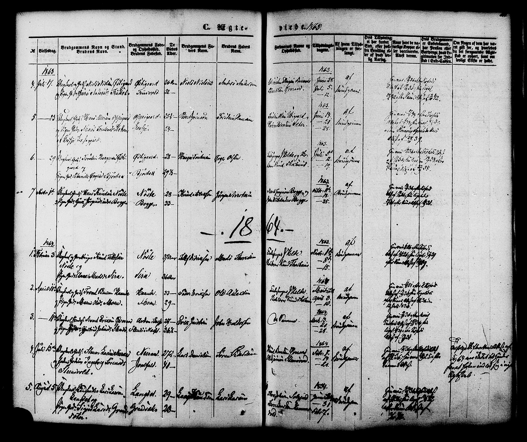 Ministerialprotokoller, klokkerbøker og fødselsregistre - Møre og Romsdal, SAT/A-1454/552/L0637: Parish register (official) no. 552A01, 1845-1879, p. 211