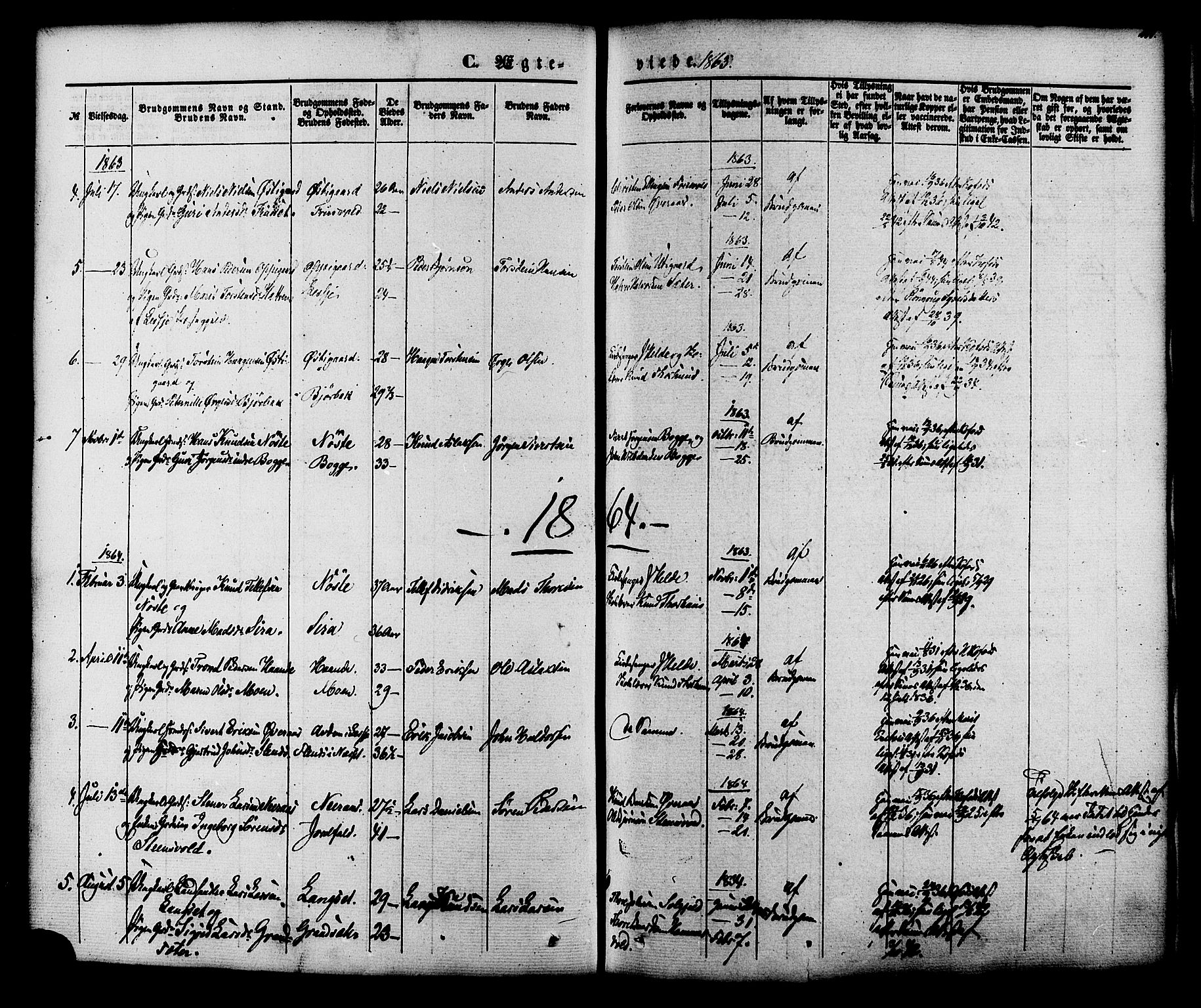 Ministerialprotokoller, klokkerbøker og fødselsregistre - Møre og Romsdal, AV/SAT-A-1454/552/L0637: Parish register (official) no. 552A01, 1845-1879, p. 211