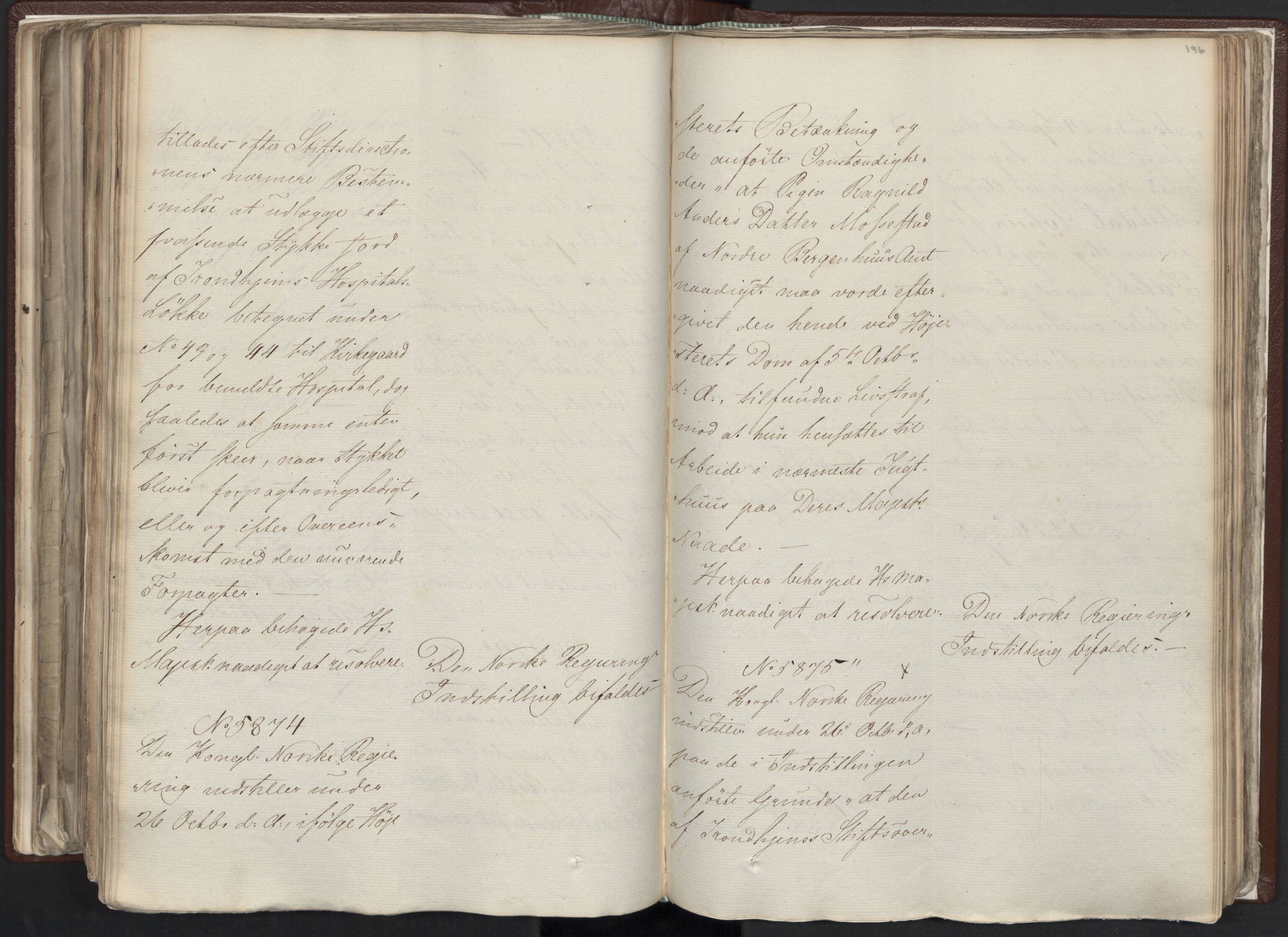 Statsrådssekretariatet, AV/RA-S-1001/A/Ab/L0012: Kgl. res. nr. 5679-6008 II, 1821, p. 195b-196a