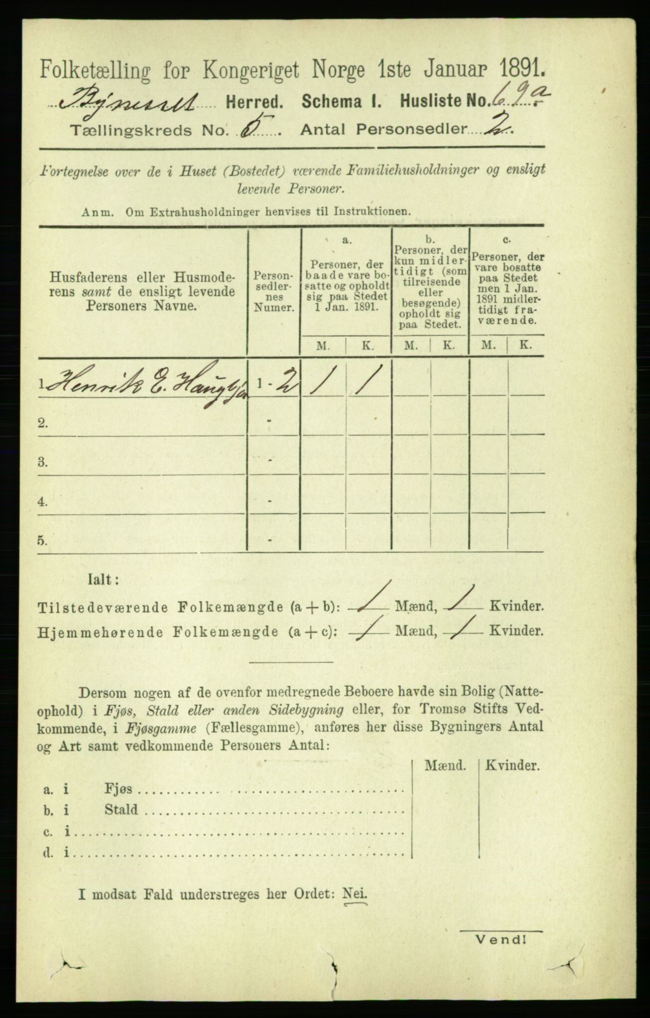 RA, 1891 census for 1655 Byneset, 1891, p. 2034